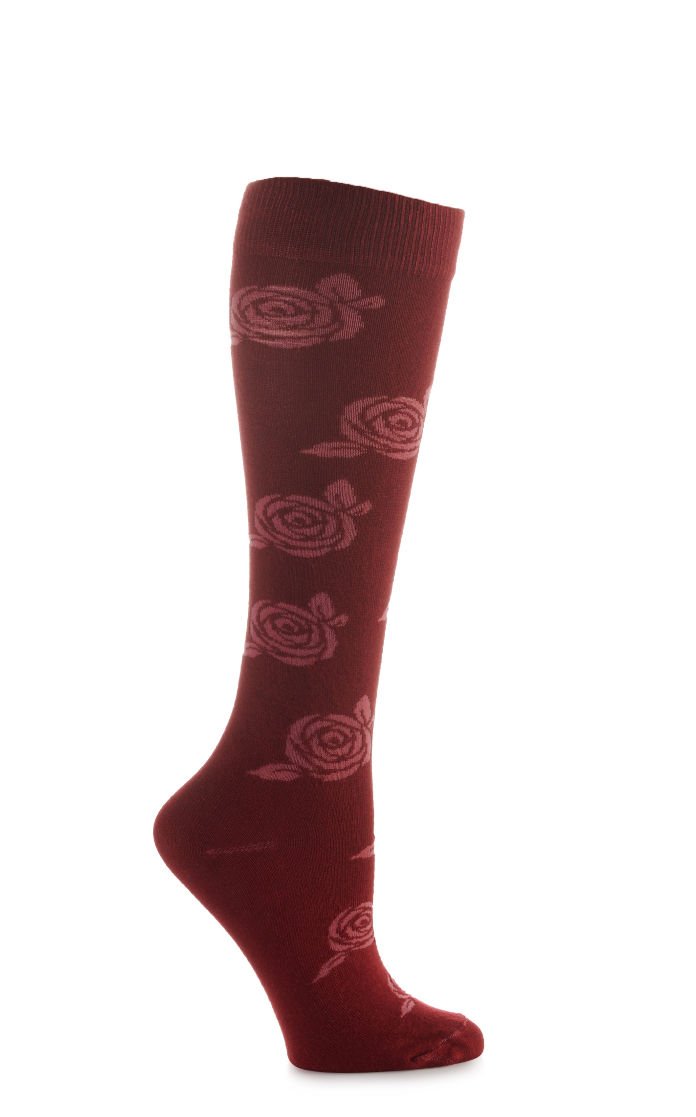 Boot Doctor Women's Red & Rose Pattern Over the Calf Boot Socks - Image 1