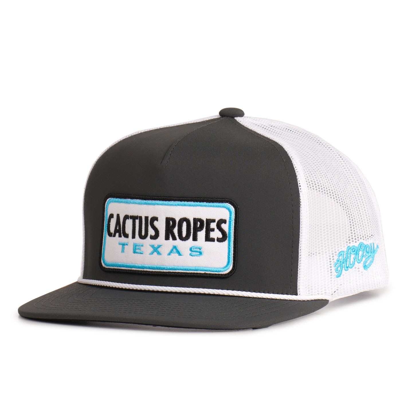 Hooey Men's White & Gray Cactus Ropes Logo Patch Cap - Image 1