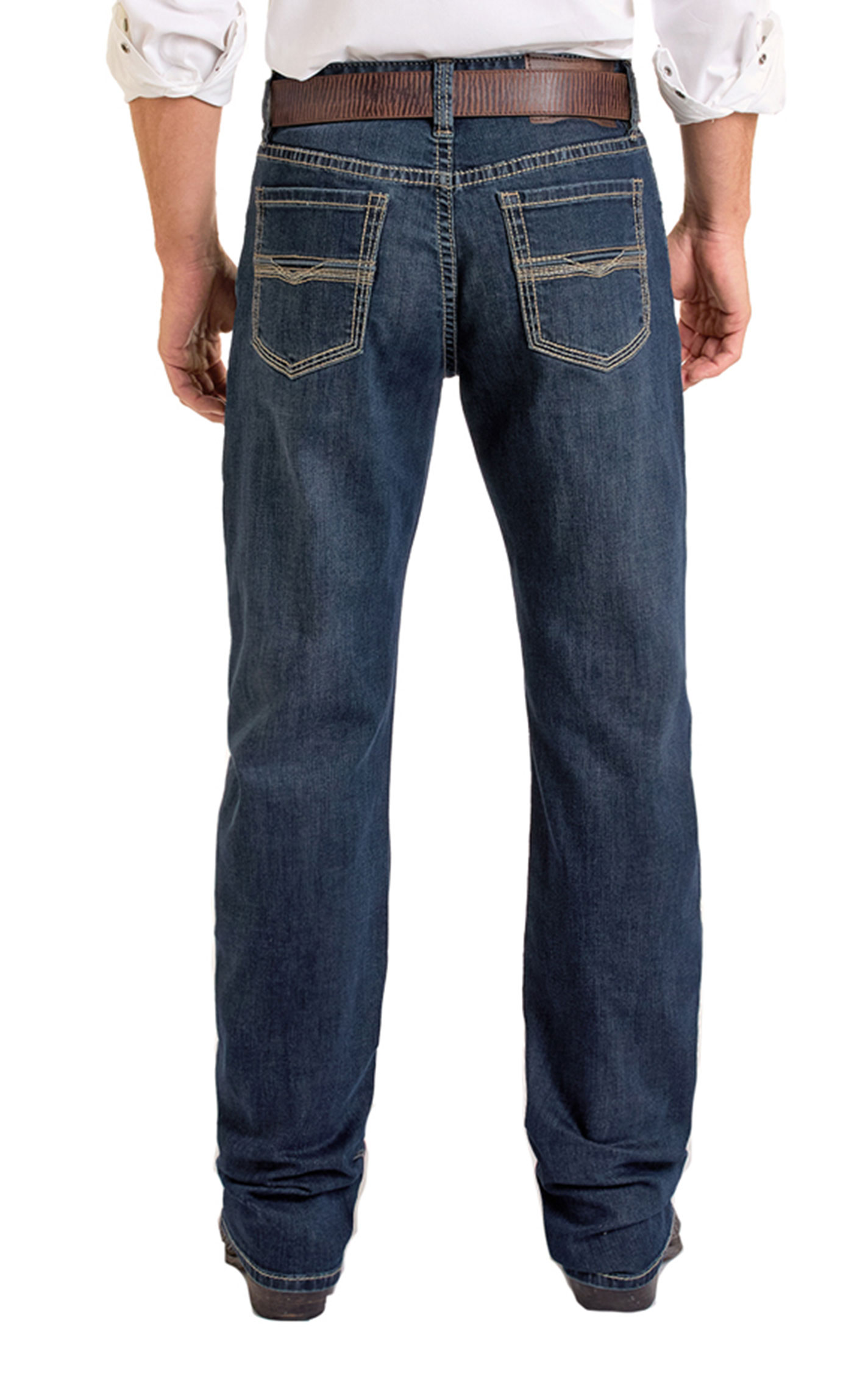 Rock & Roll Denim Men's Alpha Dark Wash High Rise Boot Cut Jeans - Image 1