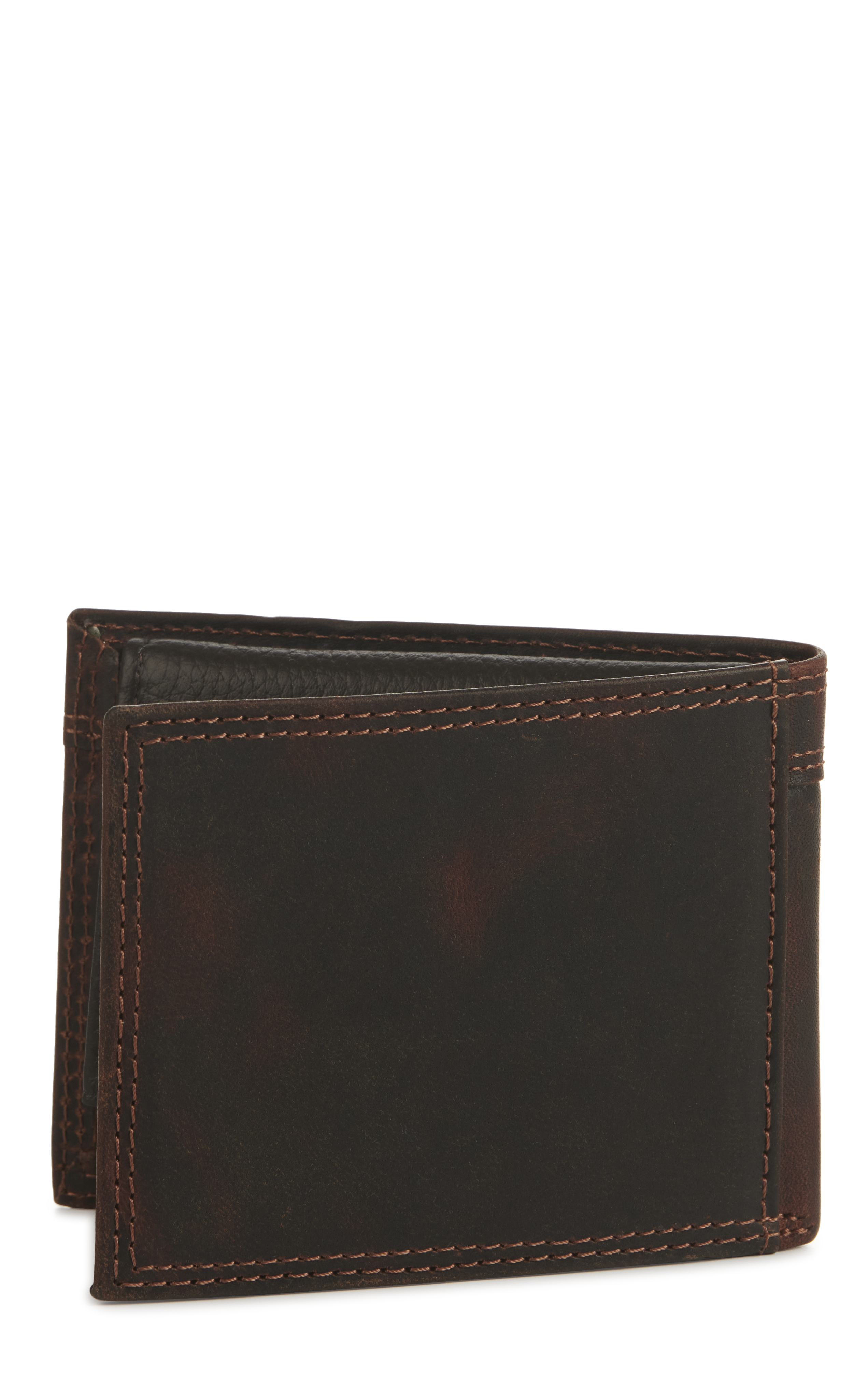 Ariat Men's Dark Brown with Shield Bifold Wallet - Image 1