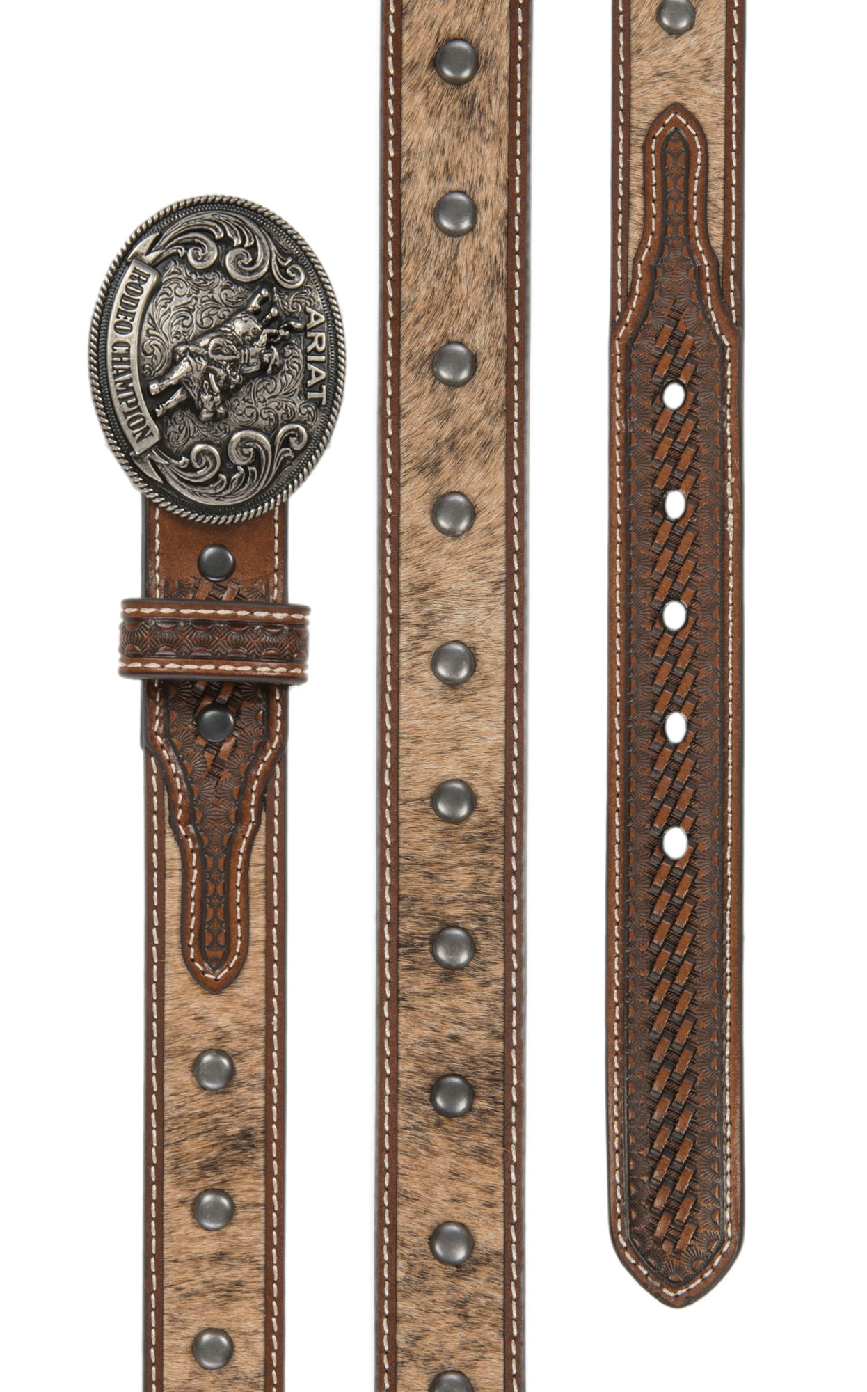 Ariat Boys' Studded Bullrider Western Belt - Image 1