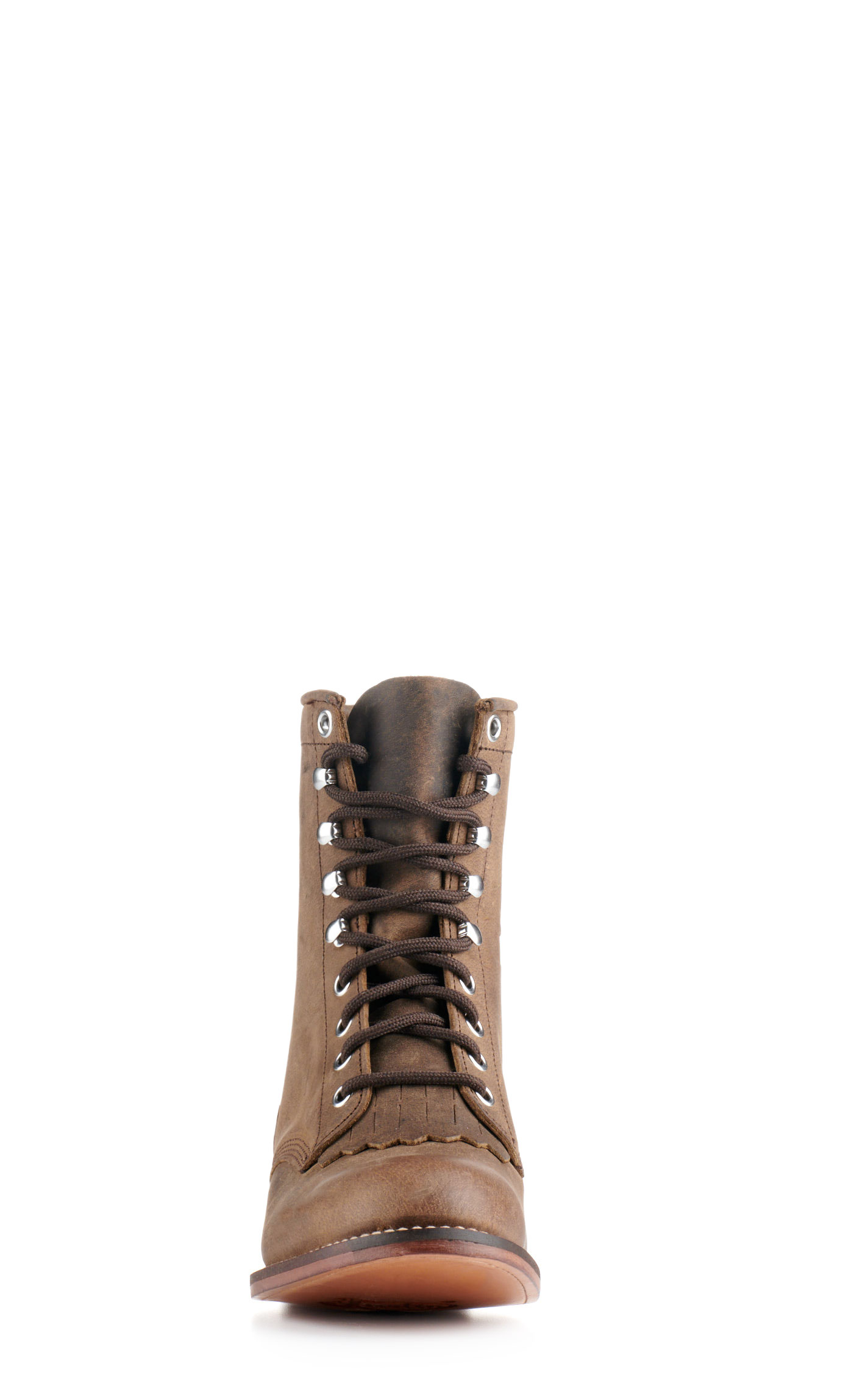 Justin Women's McKean Khaki Round Toe Lace Up Roper Boot - Image 1