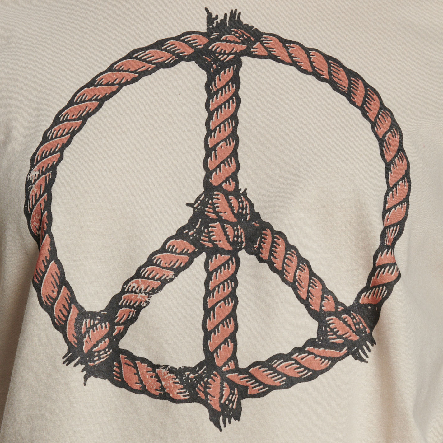 Lattimore Women's Cream Peace Rope T-Shirt - Image 1