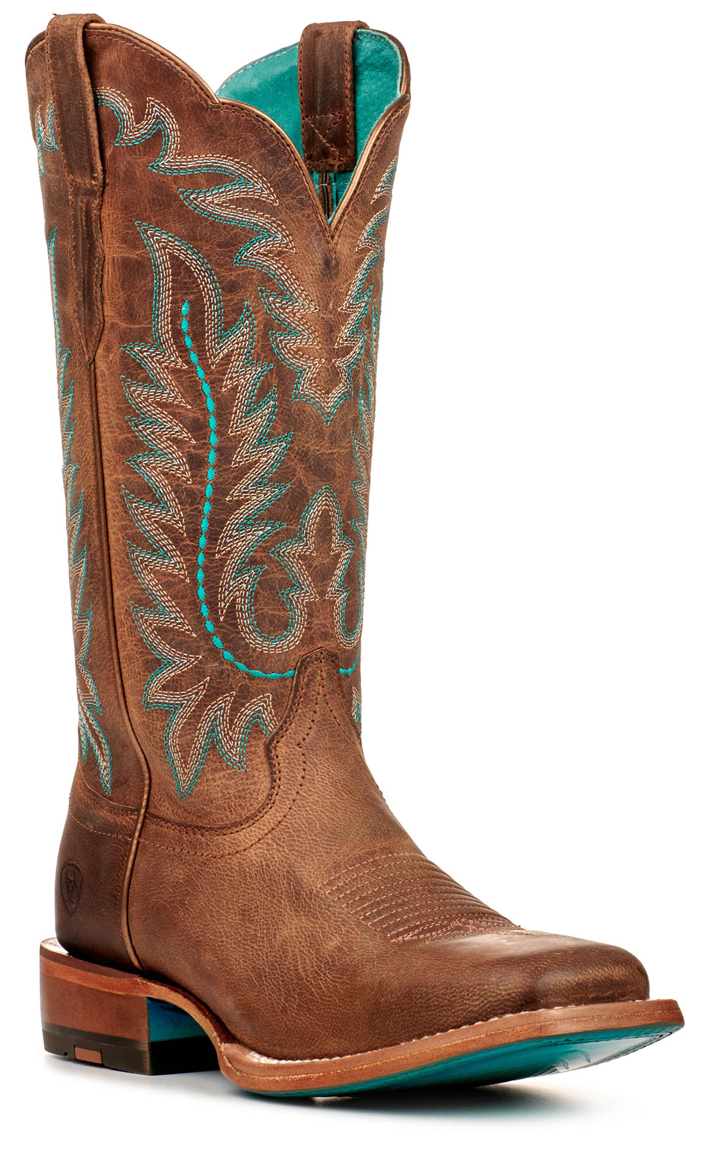 Ariat Women's Frontier Tilly Rodeo Tan TekStep Wide Square Toe Cowboy Boots - Image 1