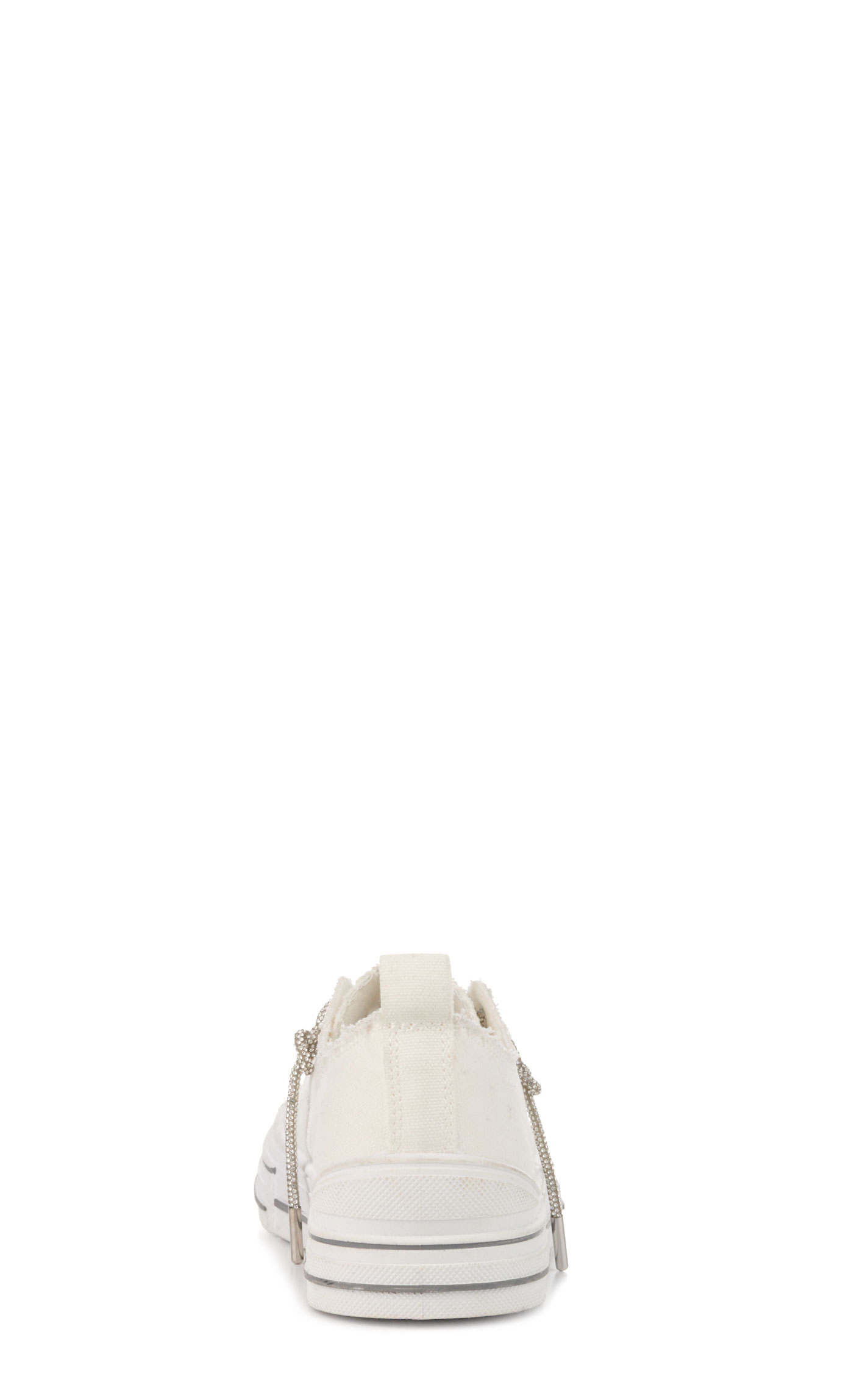Very G Women's Aman White with Silver Bling Laces Platform Sneakers - Image 1