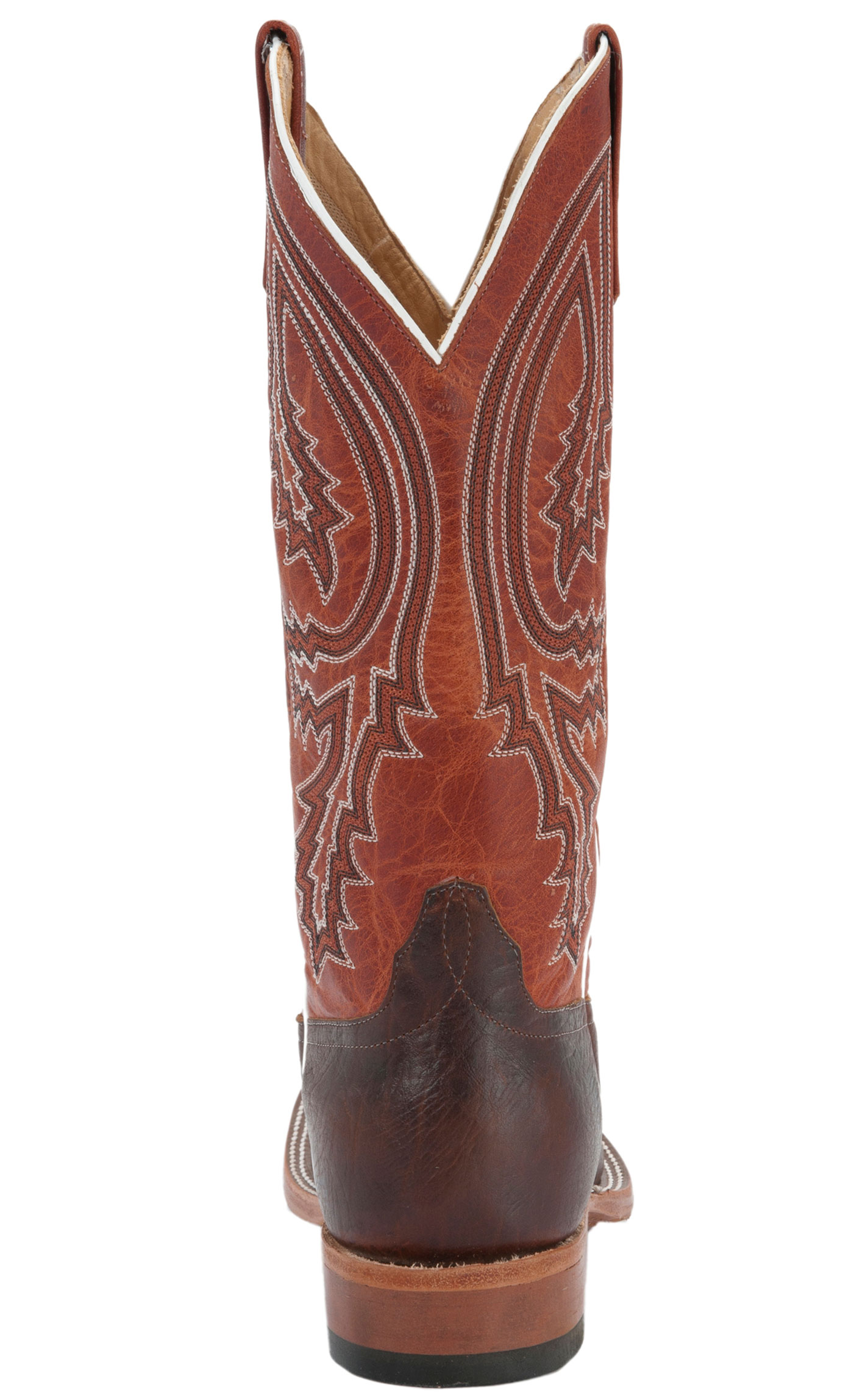 Anderson Bean Men's Brown Bison & Rust Square Toe Cowboy Boot - Image 1