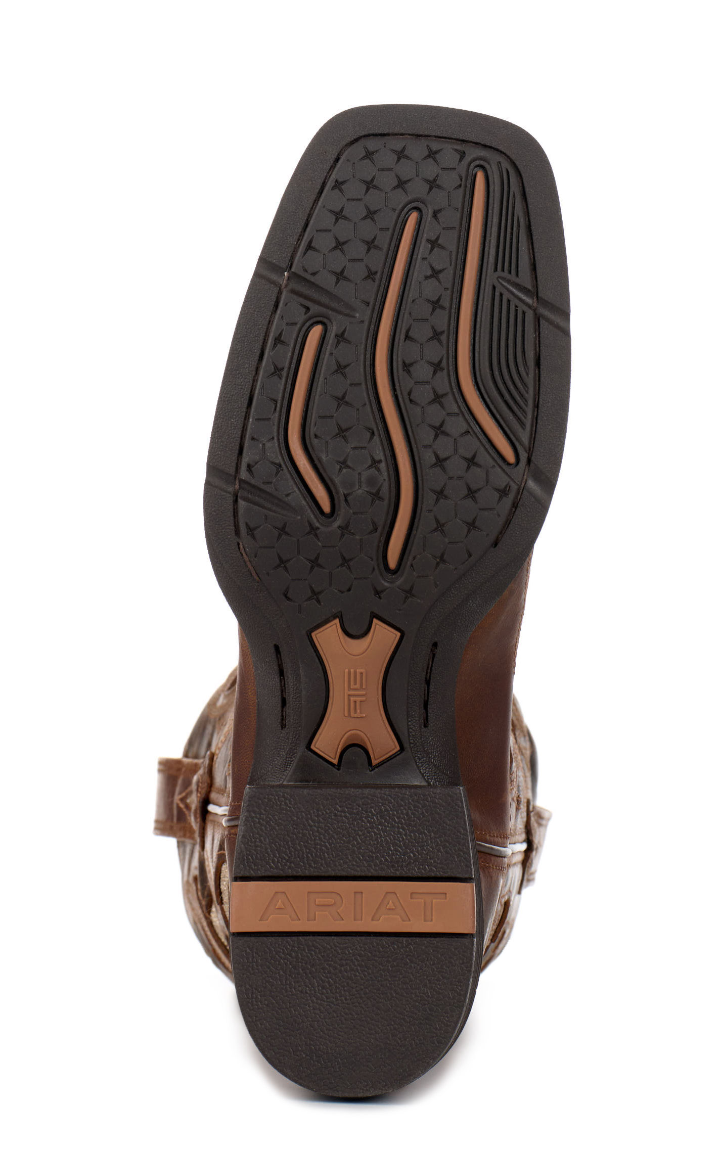 Ariat Women's Round Up Bliss Sassy Brown with Glitter Inlay Wide Square Toe Cowboy Boots - Image 1