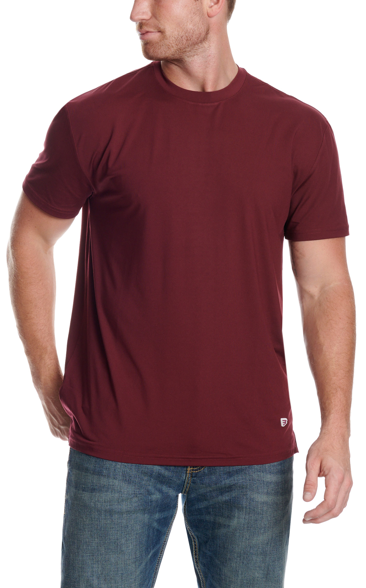 Burlebo Men's Maroon Go To Tee Performance T-Shirt - Image 1