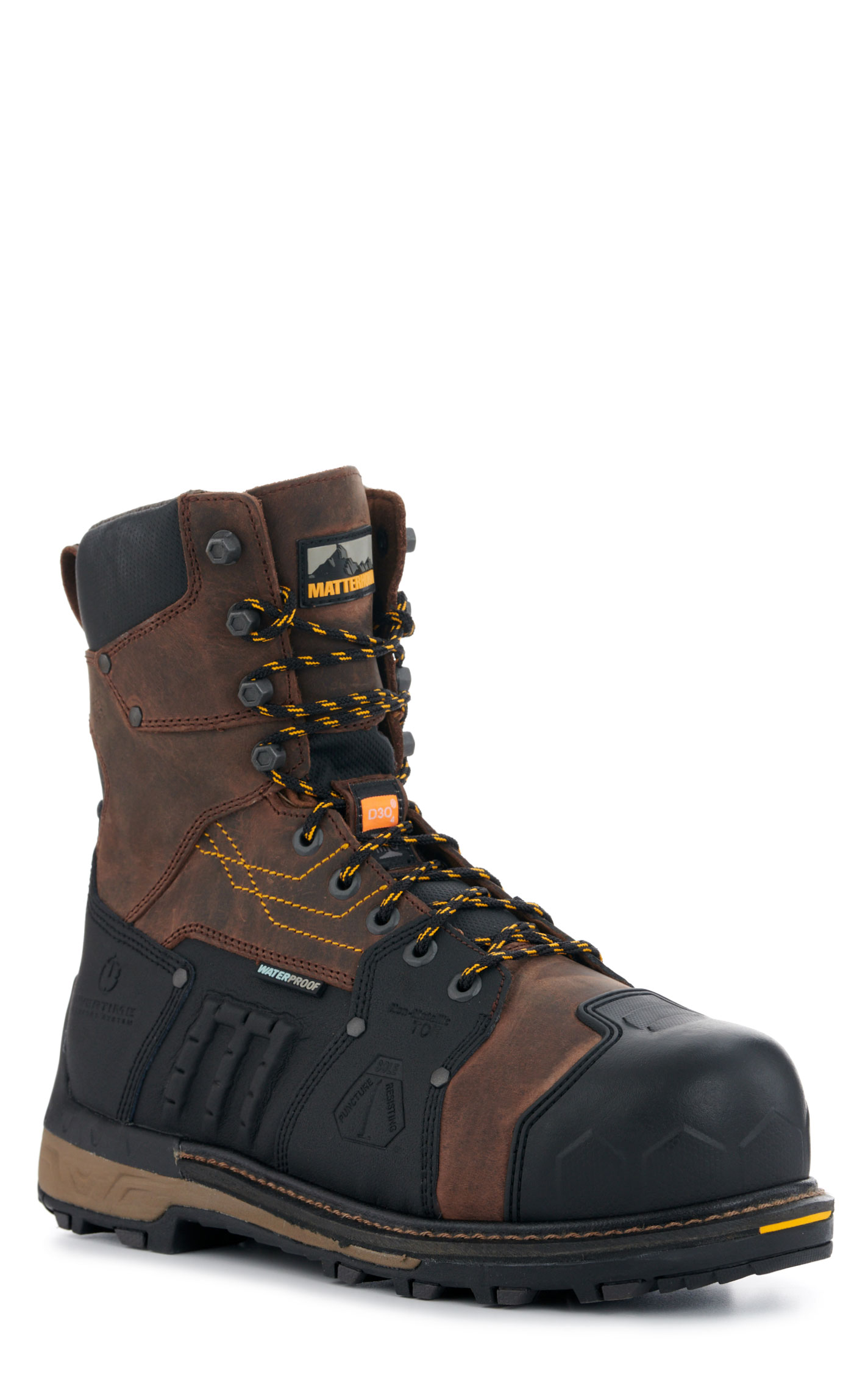 Matterhorn Men's Maximus 2.0 Brown Puncture Resistant MetGuard Composite Toe Lace Up Work Boot - Image 1