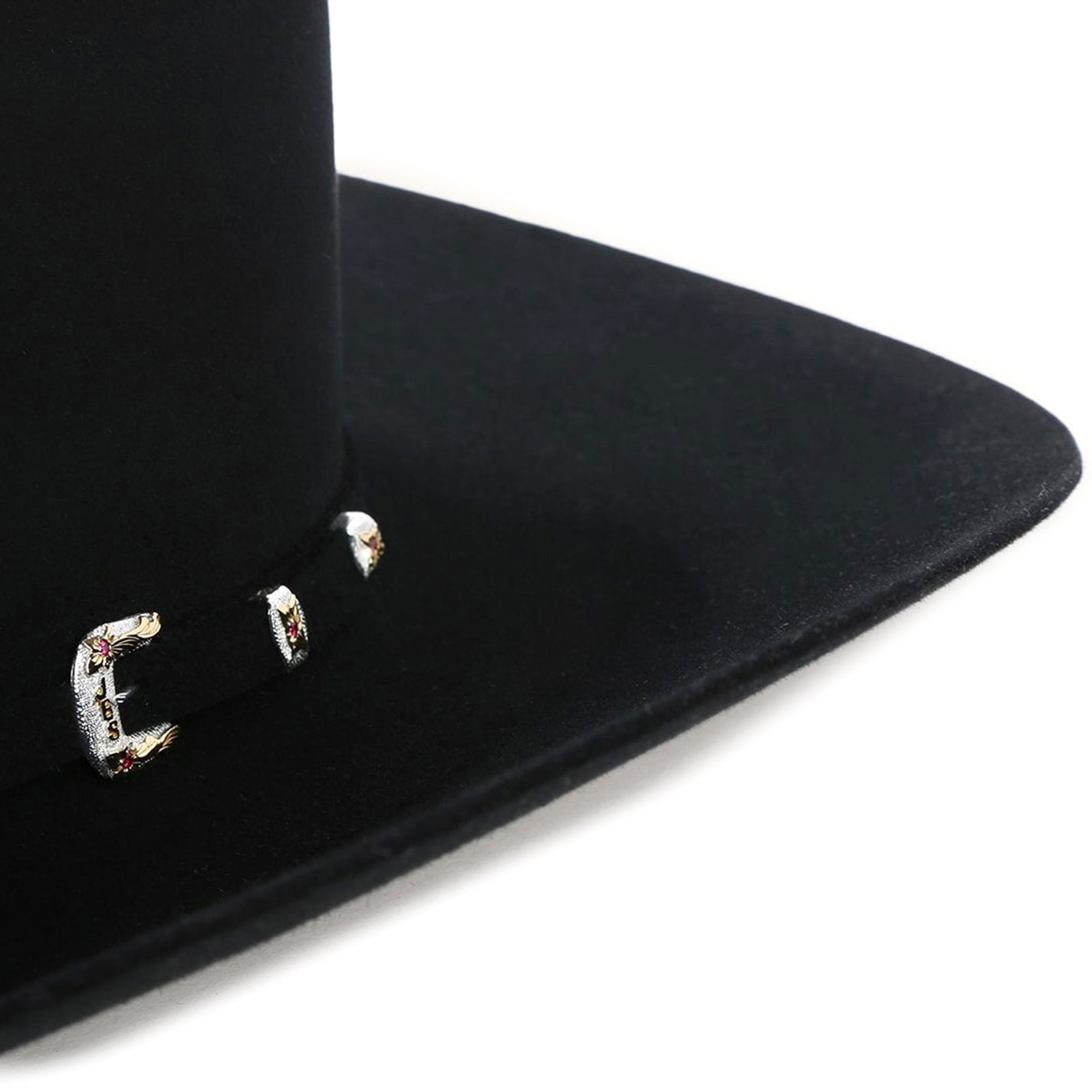 Stetson El Patron 30X Black Felt Cattleman's Crown Cowboy Hat - Image 1