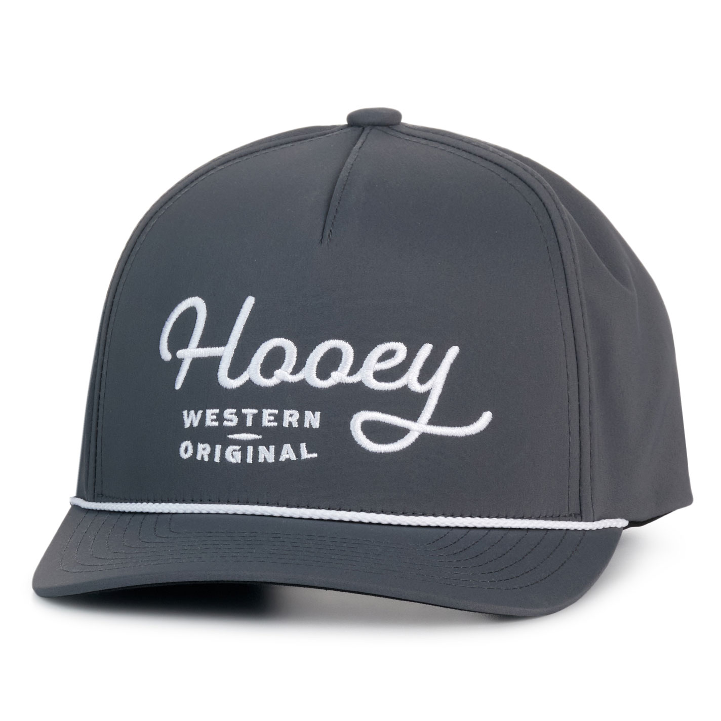 Hooey Men's Charcoal & White Embroidery Logo Cap - Image 1