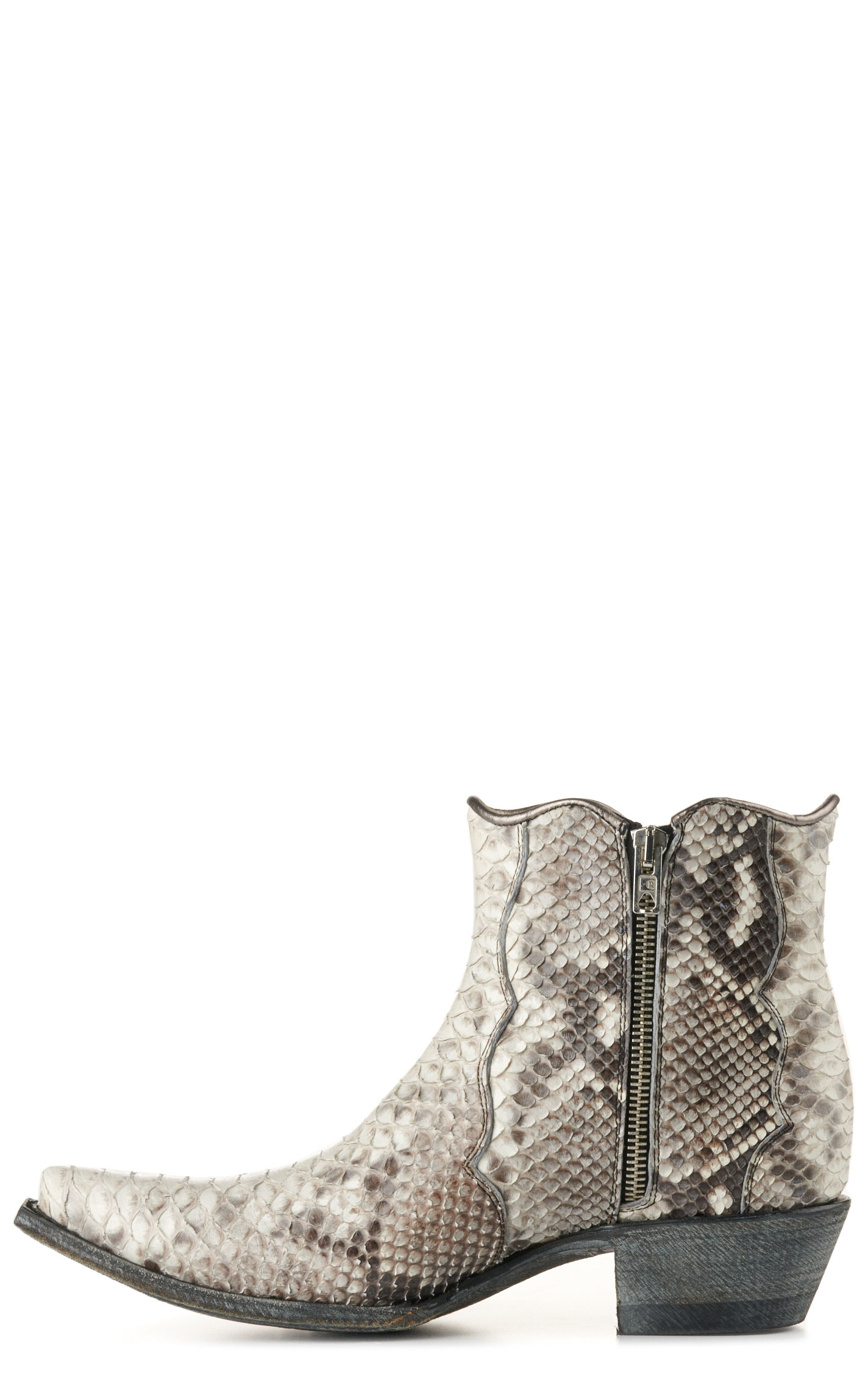 Cavender's Women's Natural Python Snip Toe Western Booties - Image 1