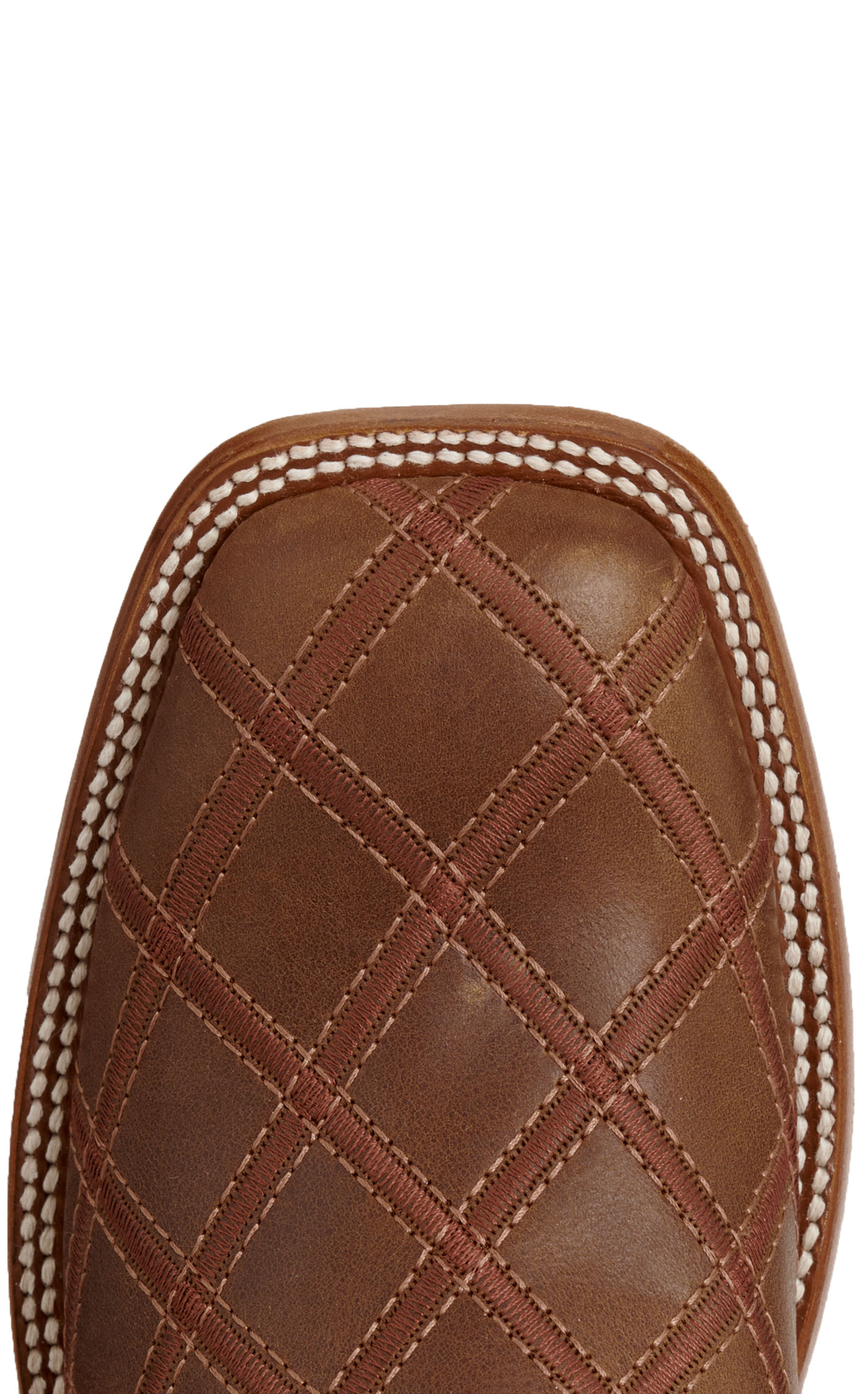 Anderson Bean Men's Horsepower Brown Patchwork & Navy Square Toe Cowboy Boots - Image 1