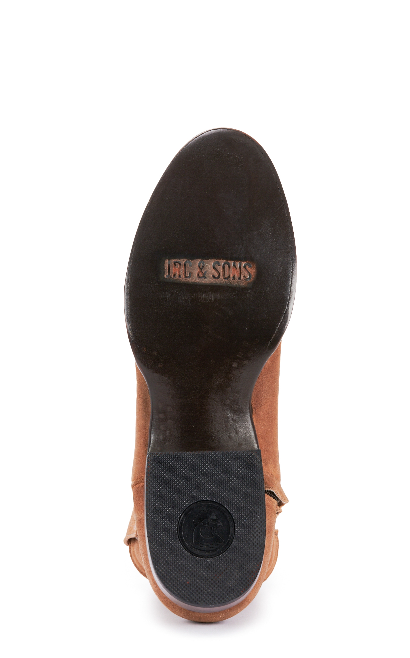 JRC & Sons Men's Winston Water-Resistant Suede Roper Toe Zip Cowboy Boot in Sand - Image 1