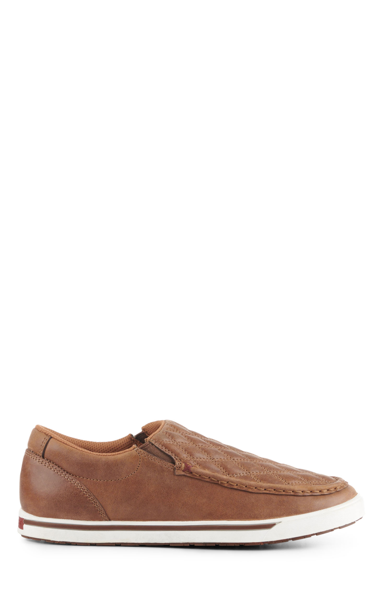 Twisted X Women's Kicks Ginger Brown Quilted Moc Toe Slip On Shoe - Image 1