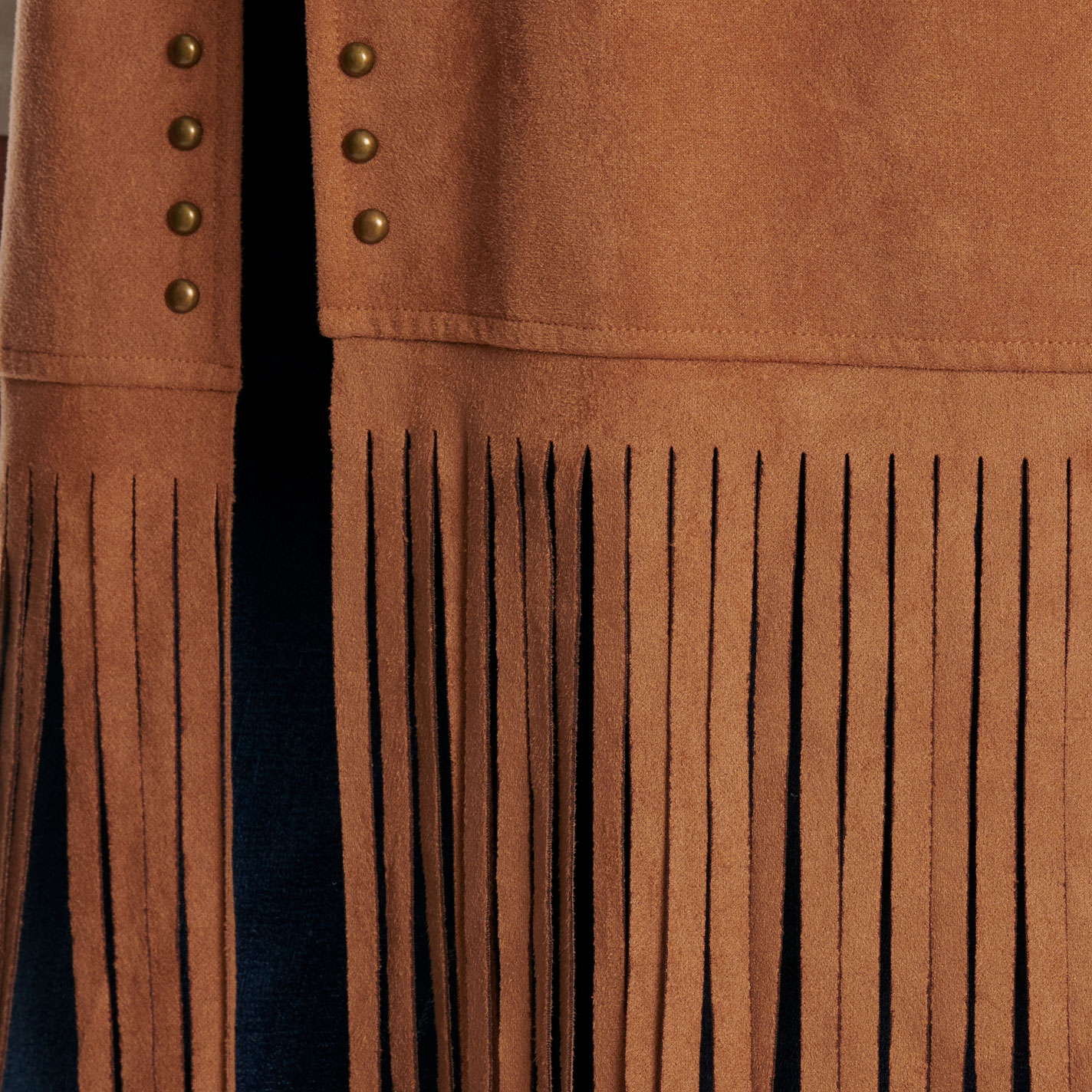 Rockin' C Women's Rust Faux Suede Fringe Vest - Image 1