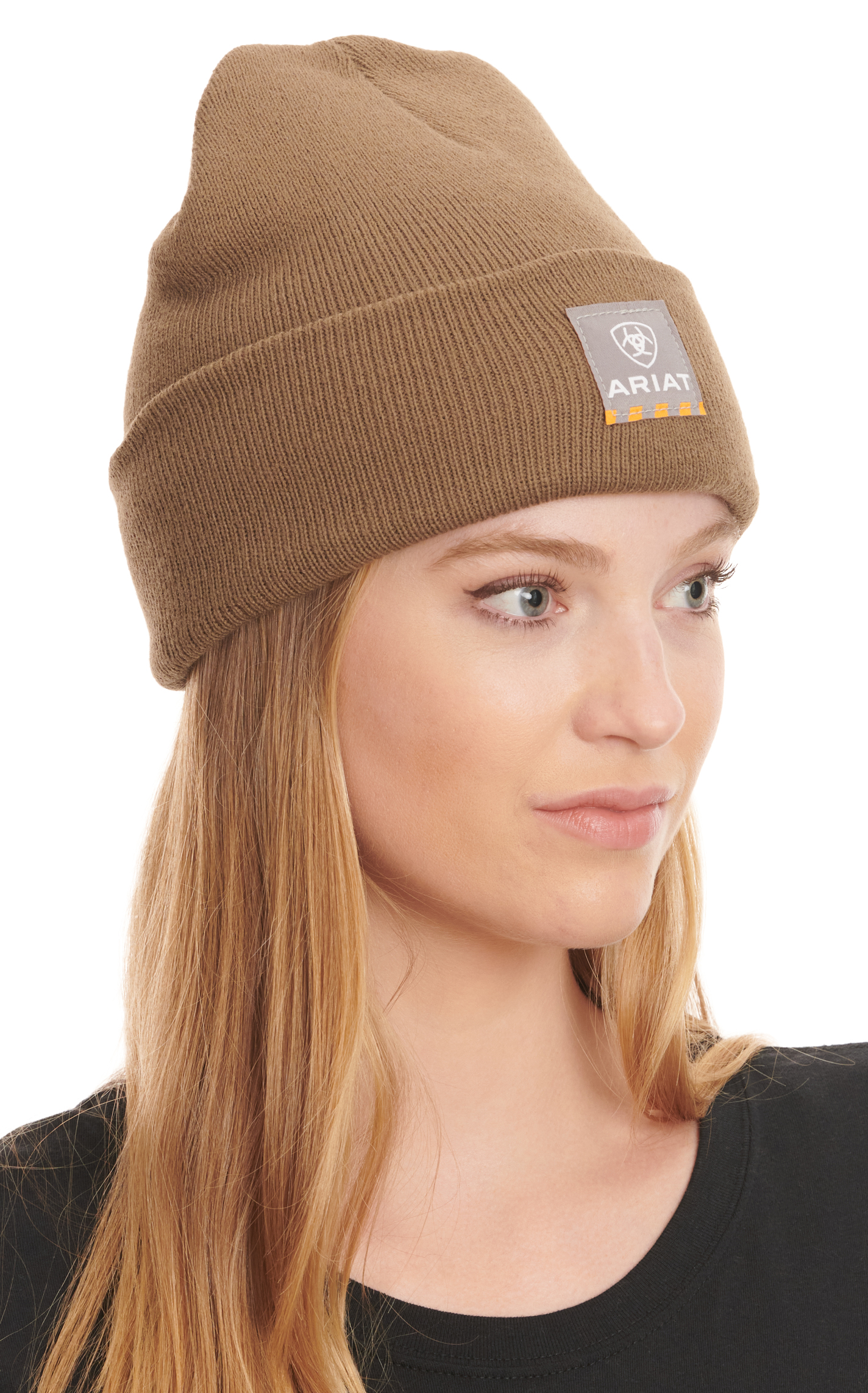 Ariat Women's Rebar Russet Brown Watch Cap - Image 1