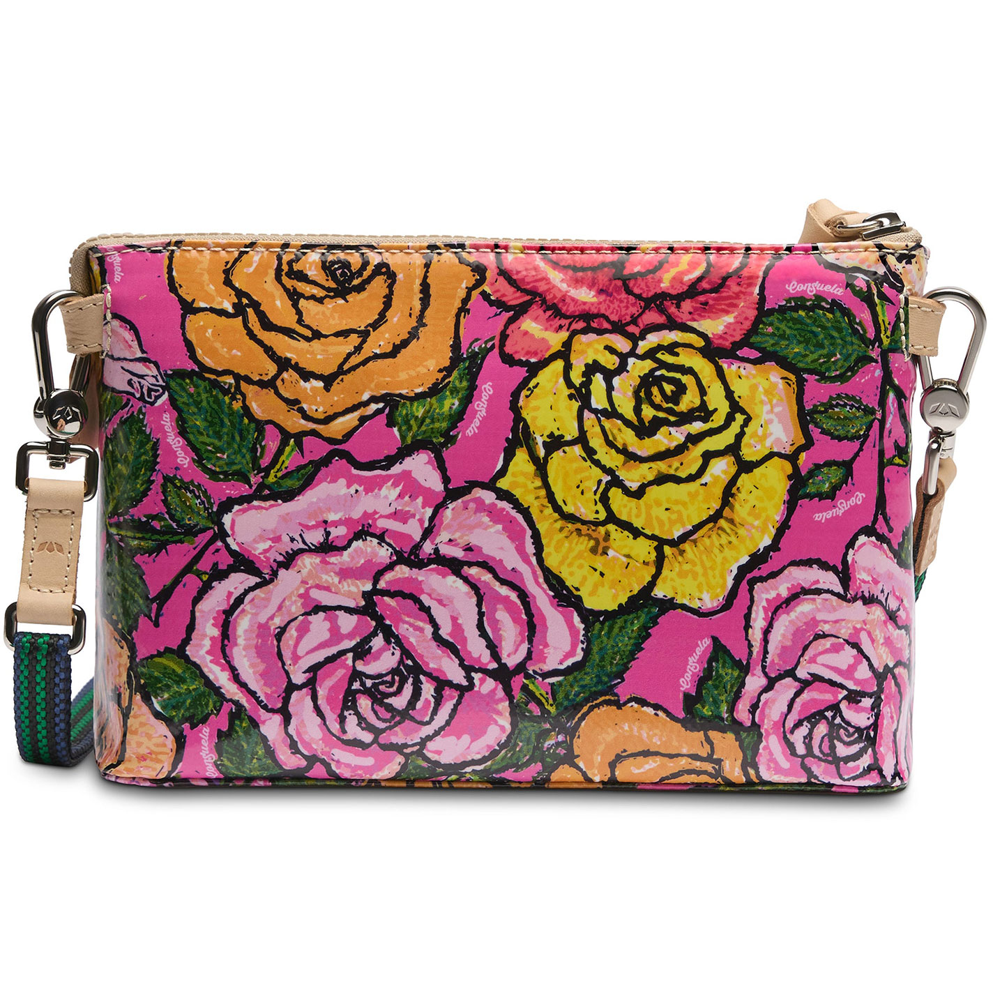 Consuela Lily Hot Pink & Roses Midtown Crossbody Bag - Image 1
