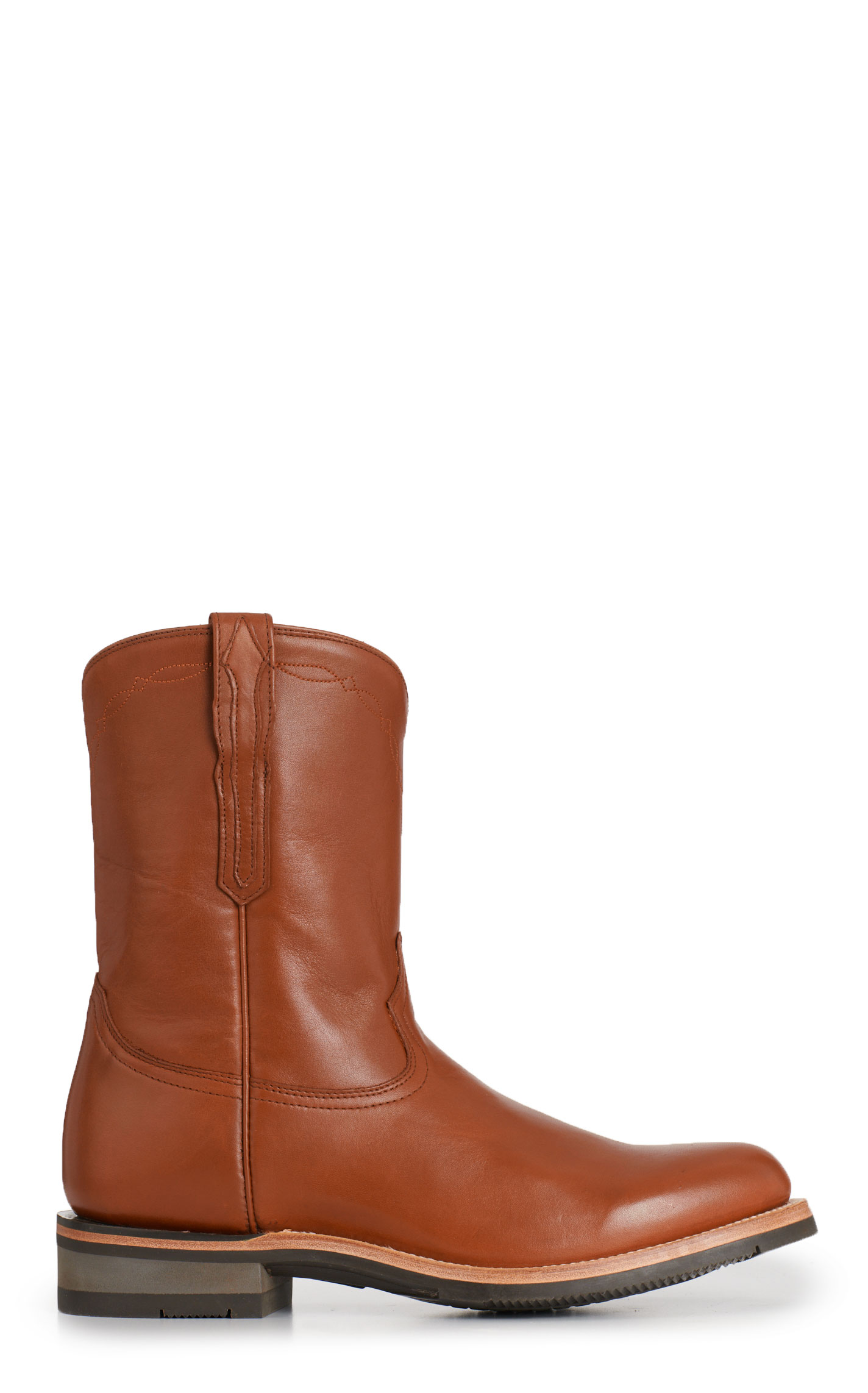 Lucchese Men's Cognac Cowhide Ranch Hand Roper Boots - Image 1