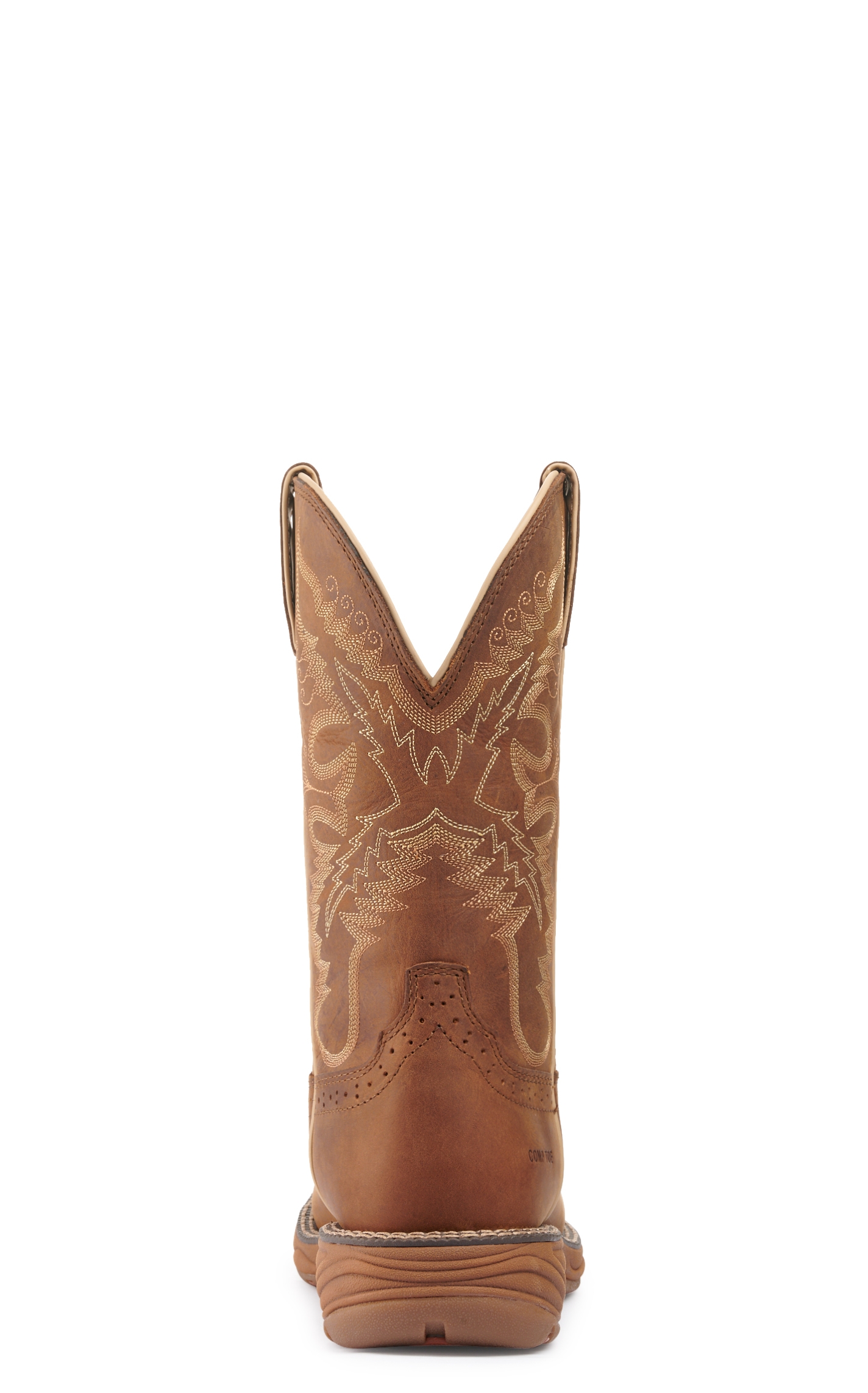 Justin Women's Stampede Rush Tan Waterproof Wide Square Composite Toe Work Boots - Image 1