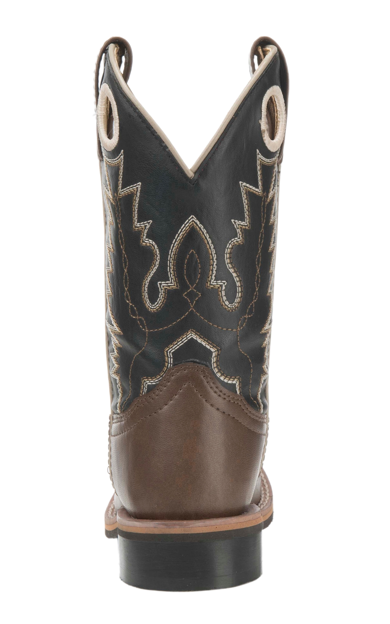 Smoky Mountain Kids Brown and Black Cowboy Square Toe Boots - Image 1
