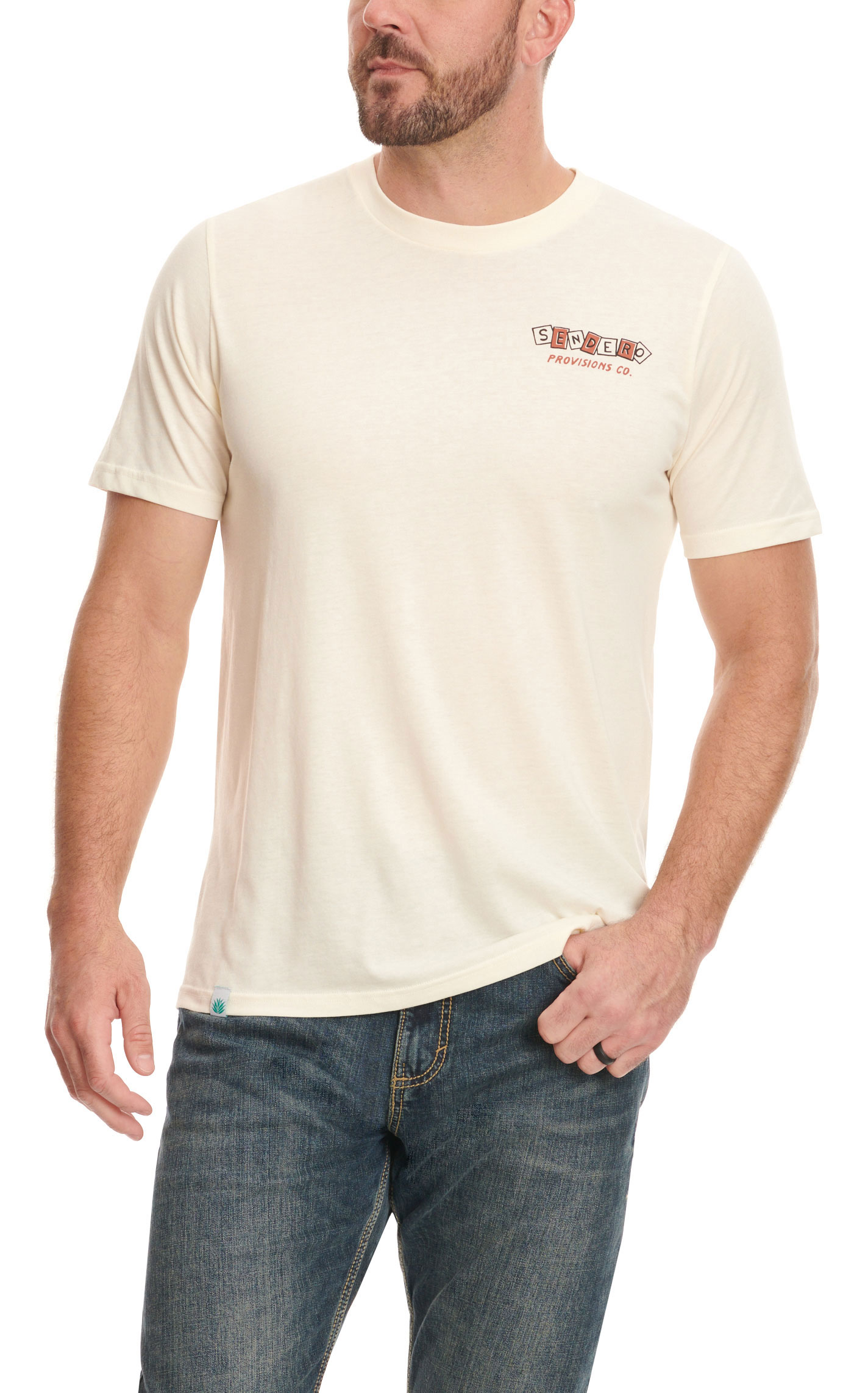 Sendero Provisions Co. Men's Bone World Champion Cow Chip Throw Logo Graphic Short Sleeve T-Shirt - Image 1