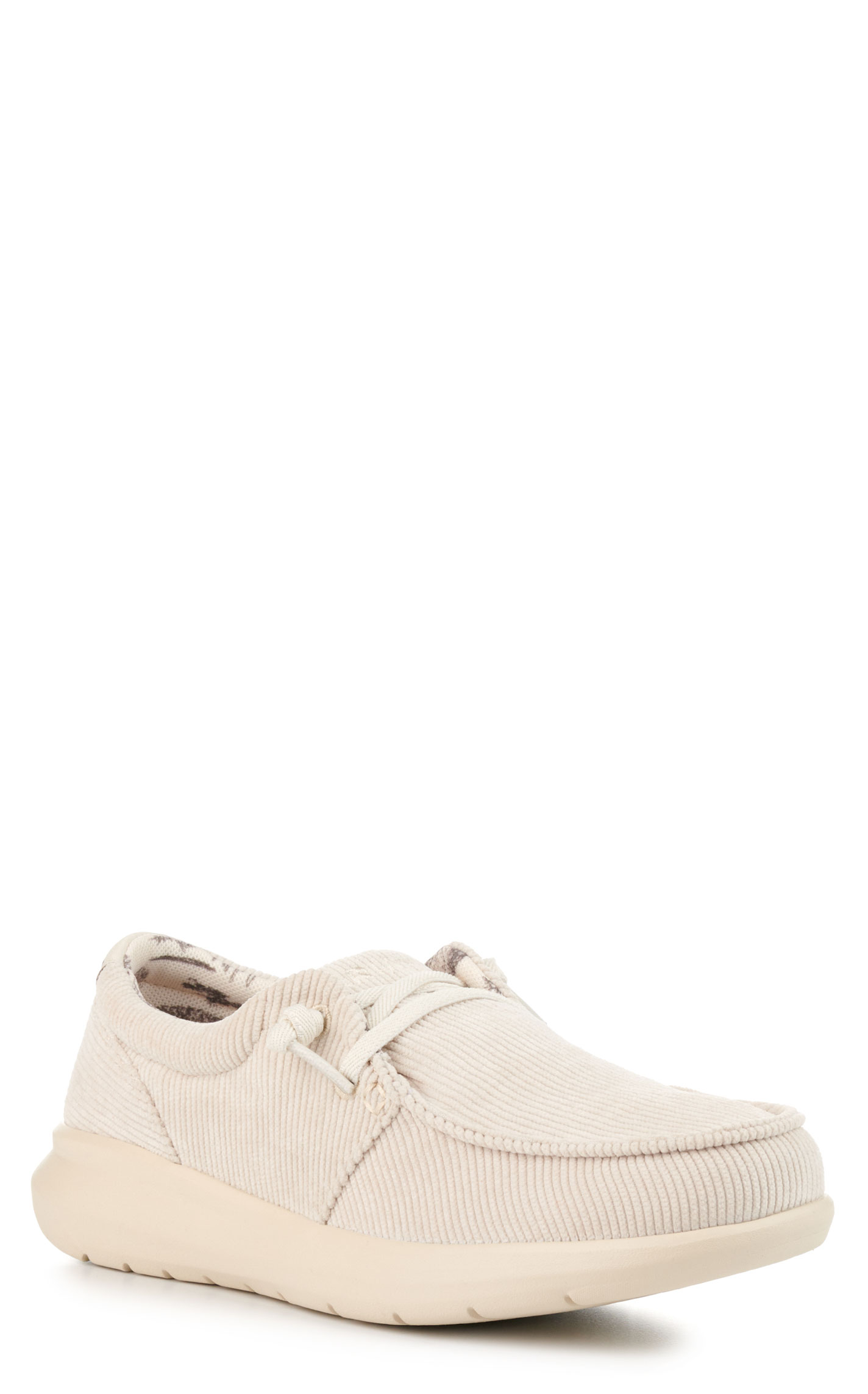 Ariat Women’s Cream Hilo Corduroy Moc Toe Casual Shoes - Image 1