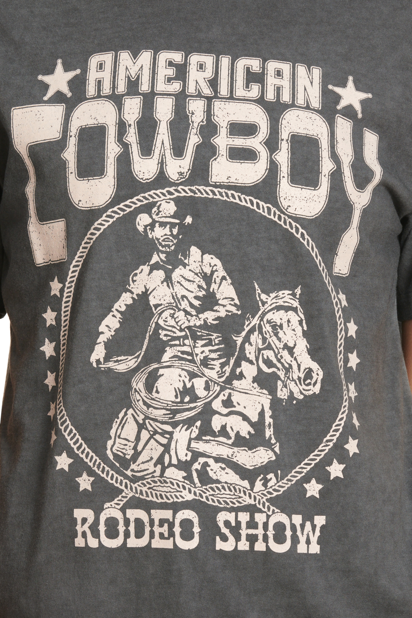 Refined Canvas Women's Navy-Black American Cowboy Graphic T-Shirt - Image 1