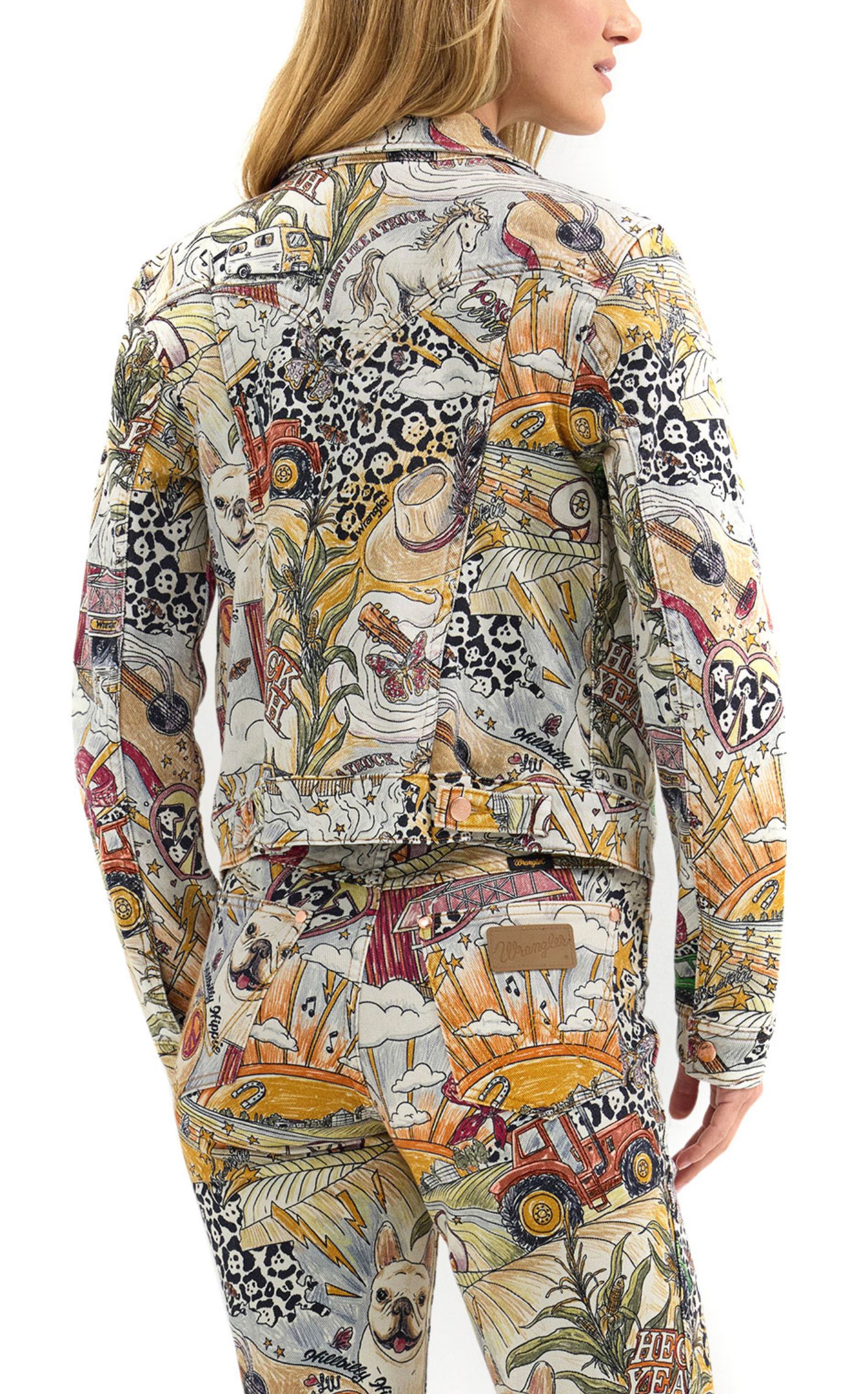 Wrangler & Lainey Wilson Women's Denim Storyteller Print Jacket - Image 1