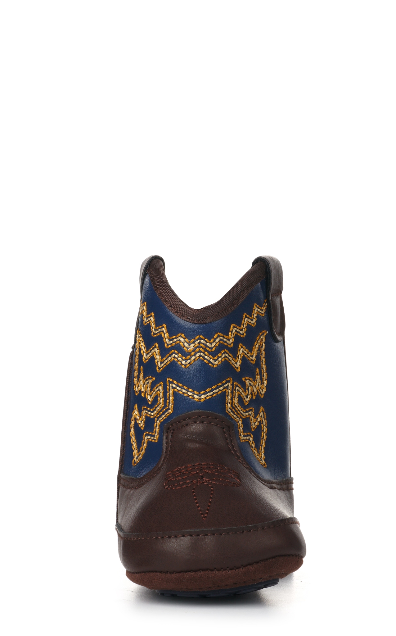 Ariat Infants Lil' Stompers Deadwood Brown with Navy Western Bootie - Image 1