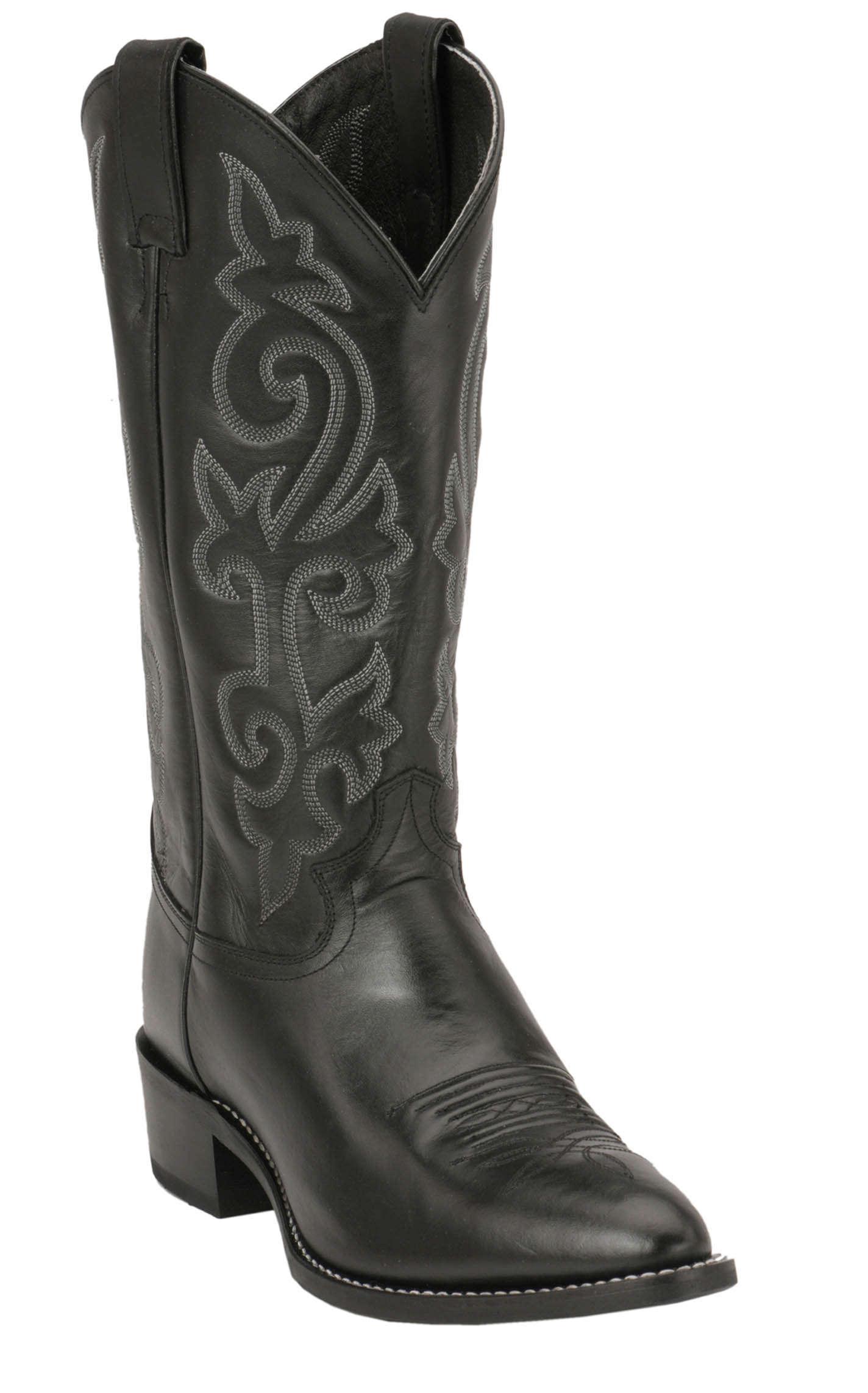 Justin Men's Black London Calf Classic Cowboy Boots - Image 1