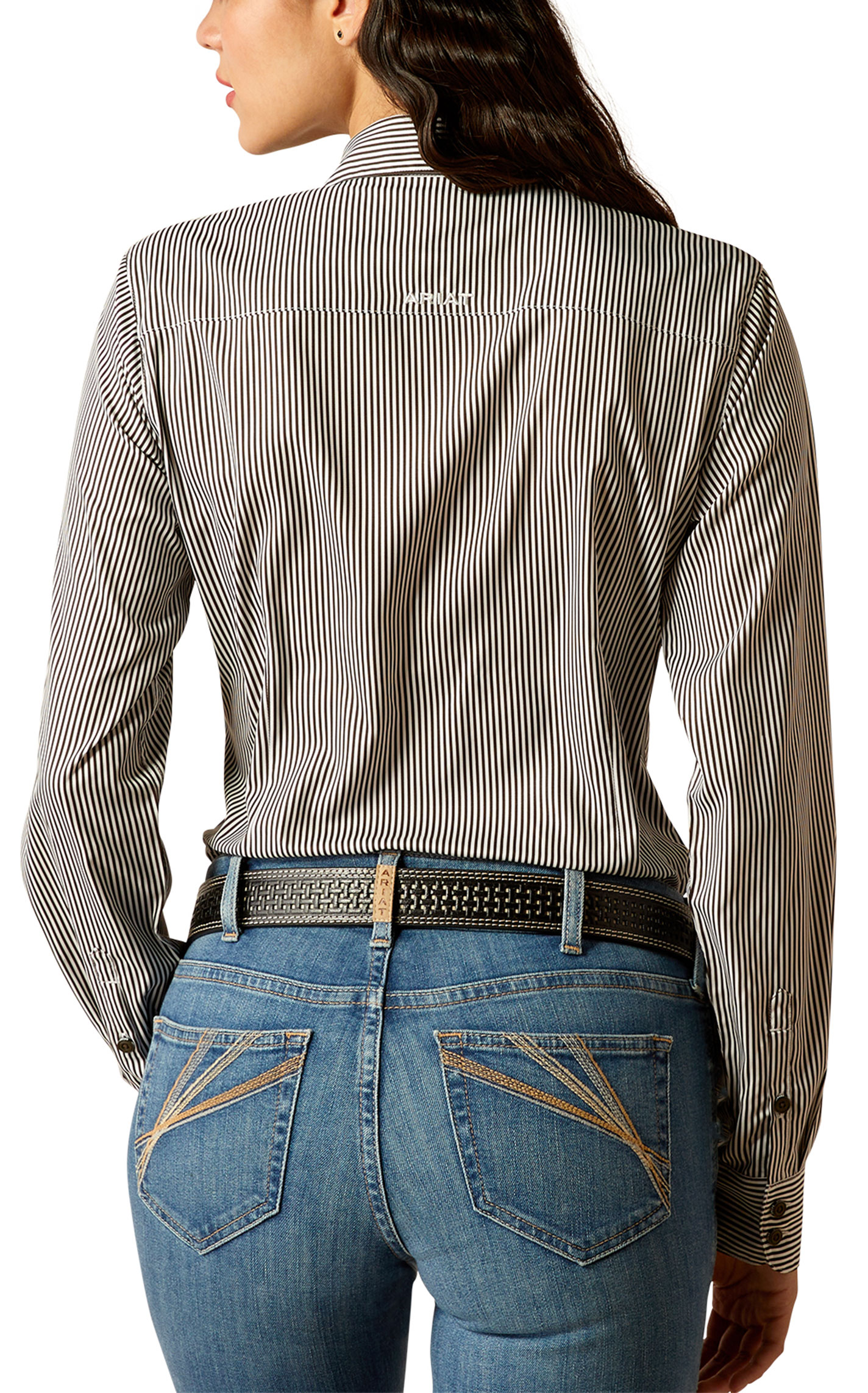 Ariat Women's Kirby Pro Black & White Stripe Western Shirt - Image 1