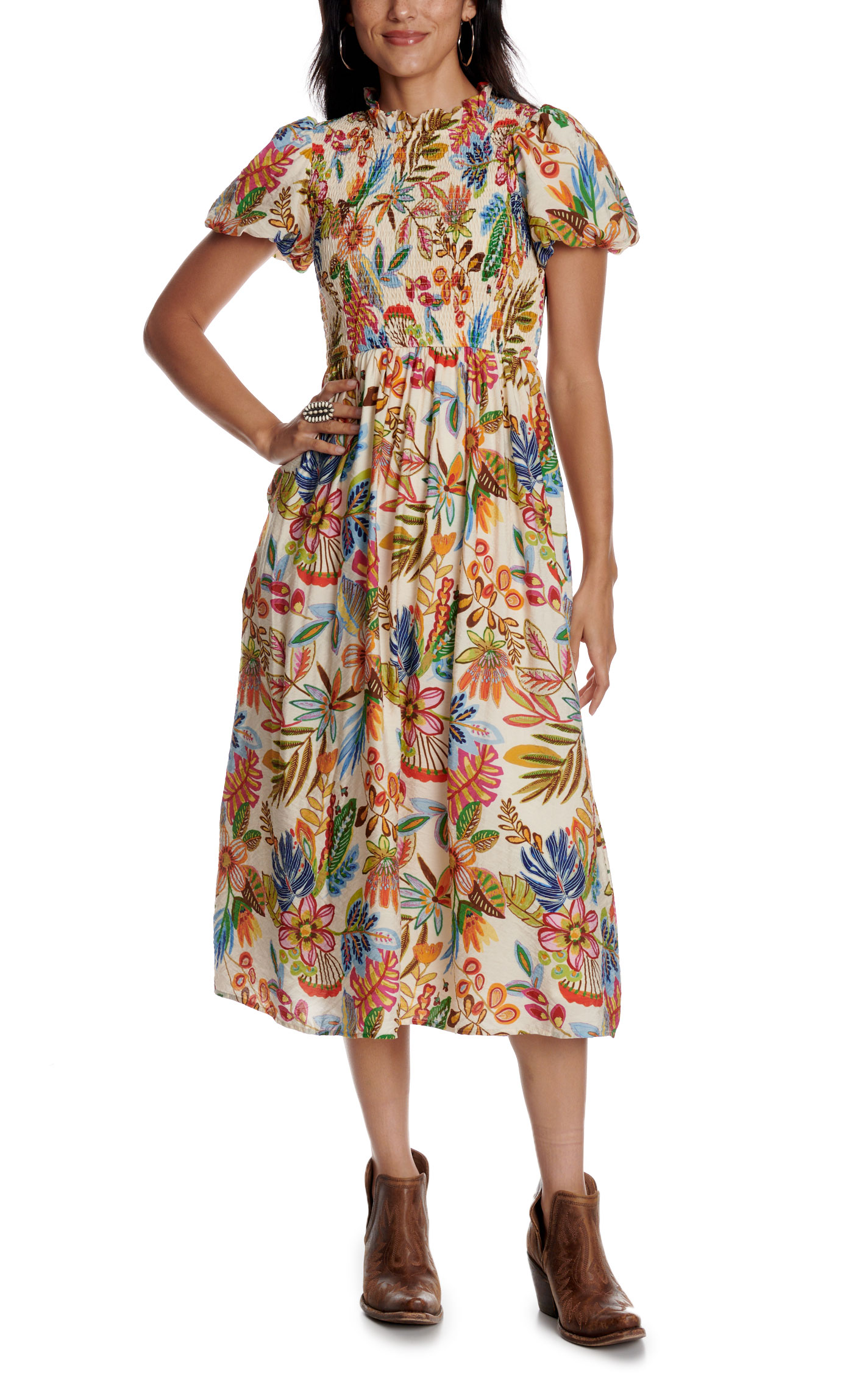 Pretty Follies Women's Multi Floral Print Maxi Dress - Image 1