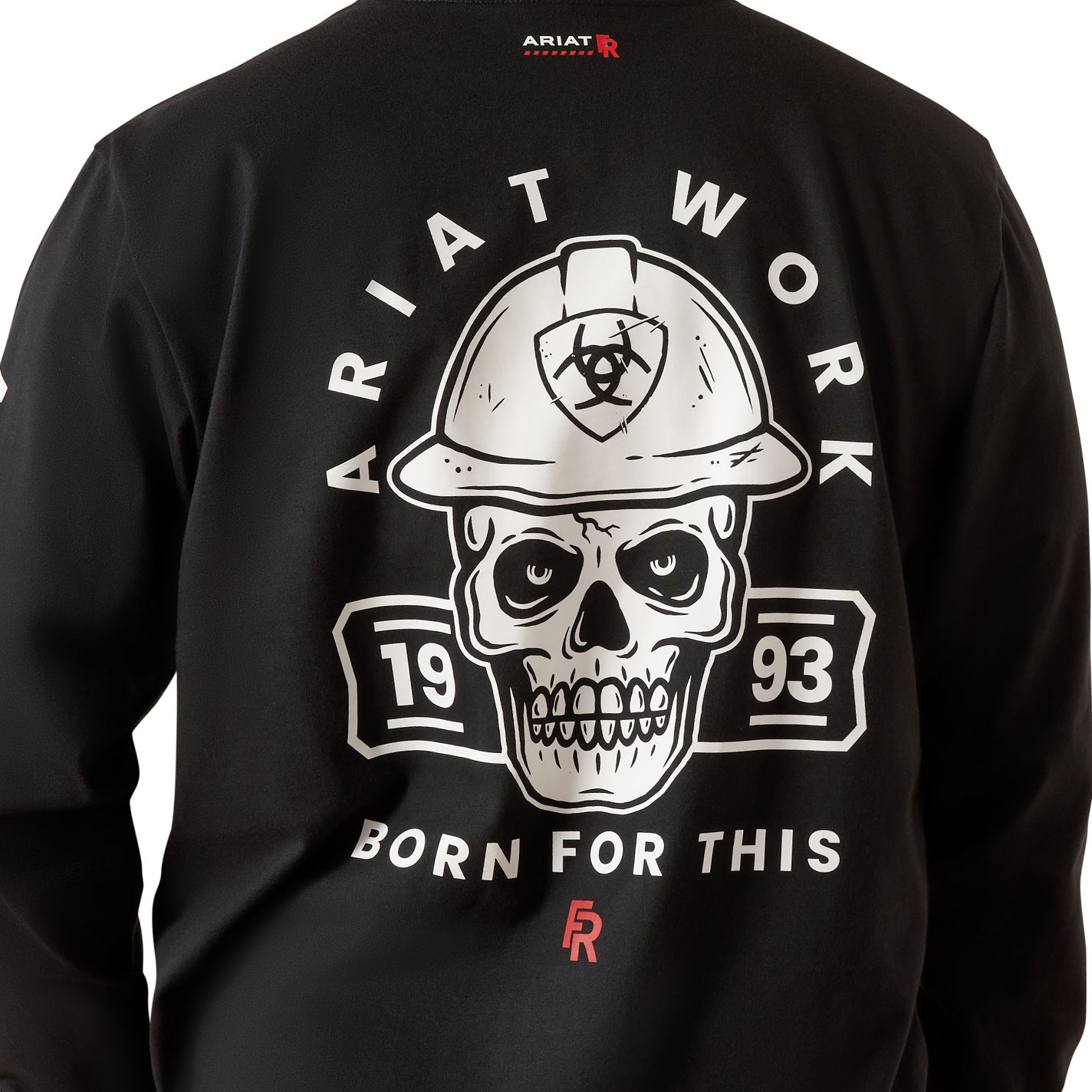 Ariat Men's Black Skull Born For This Logo FR T-Shirt - Image 4