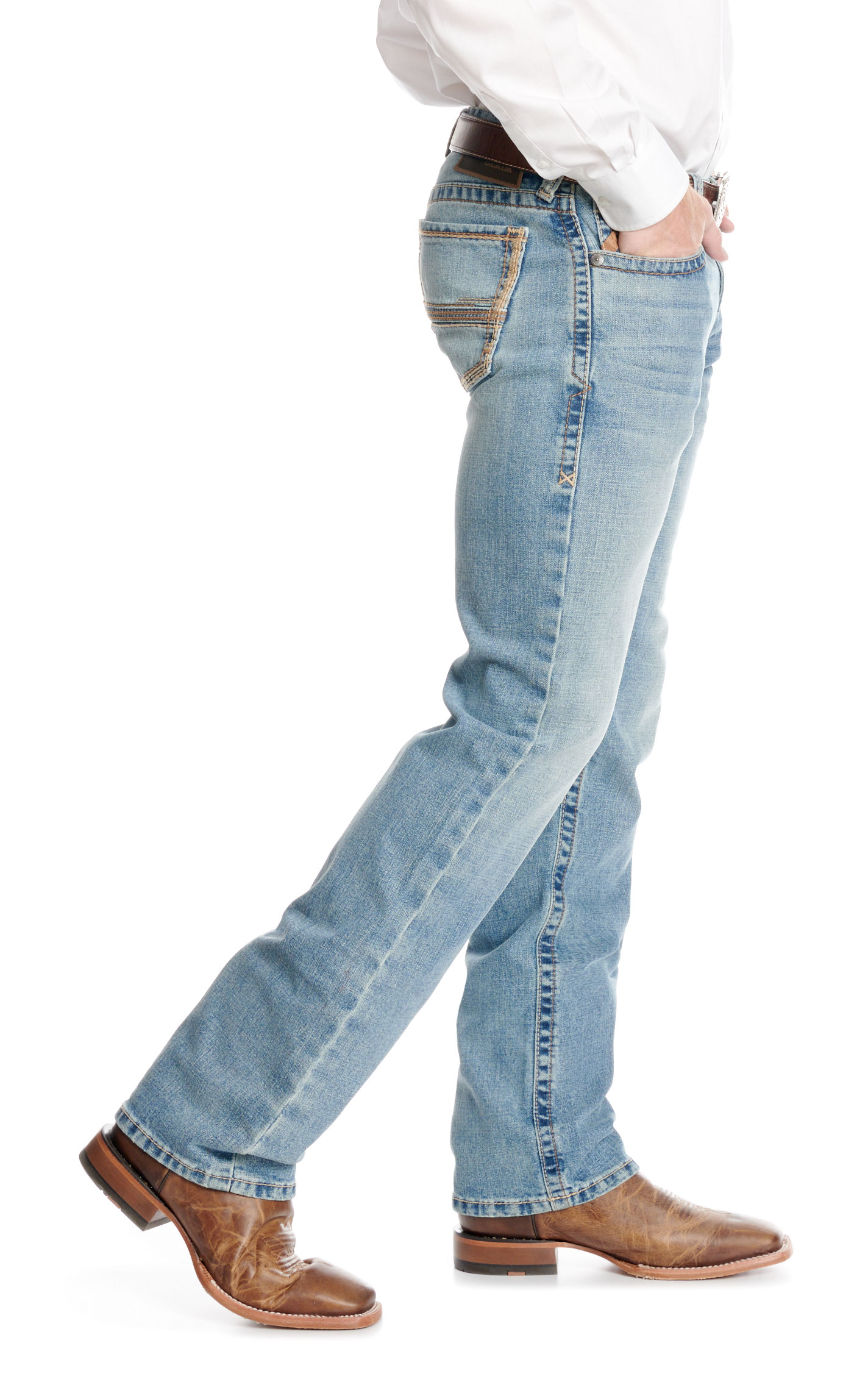 Ariat Men's M7 Jasper Orleans Light Wash Straight Jeans - Image 1
