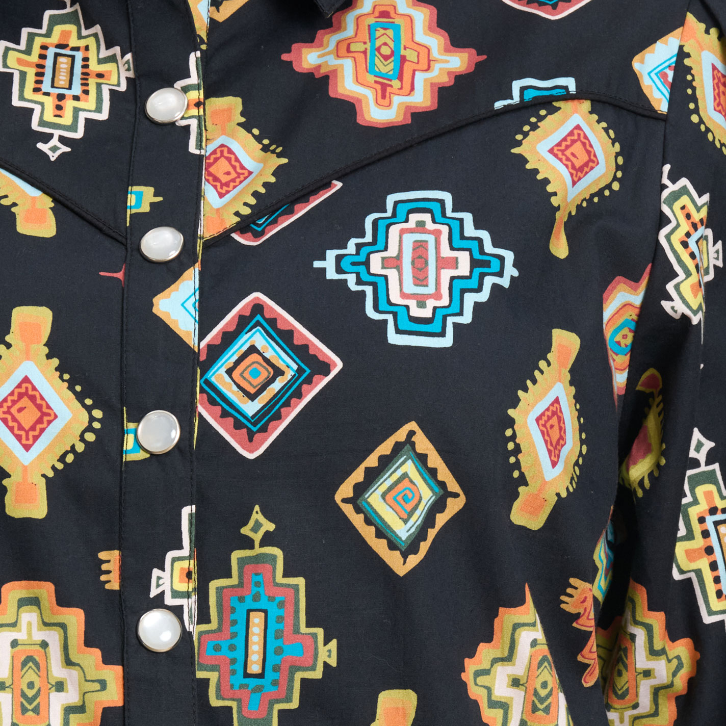 Rockin C Women's Black Aztec Western Shirt Dress - Image 1