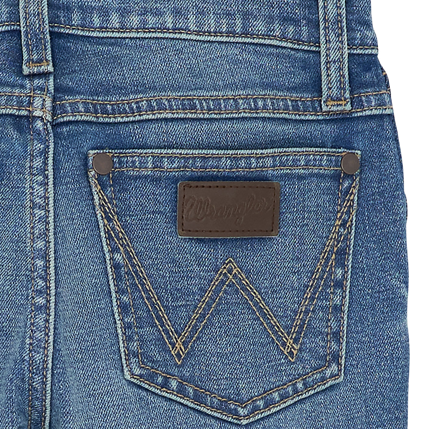 Wrangler Retro Boy's Gralin Medium Wash Slim Fit Straight Leg Jeans (8-16) - Image 1