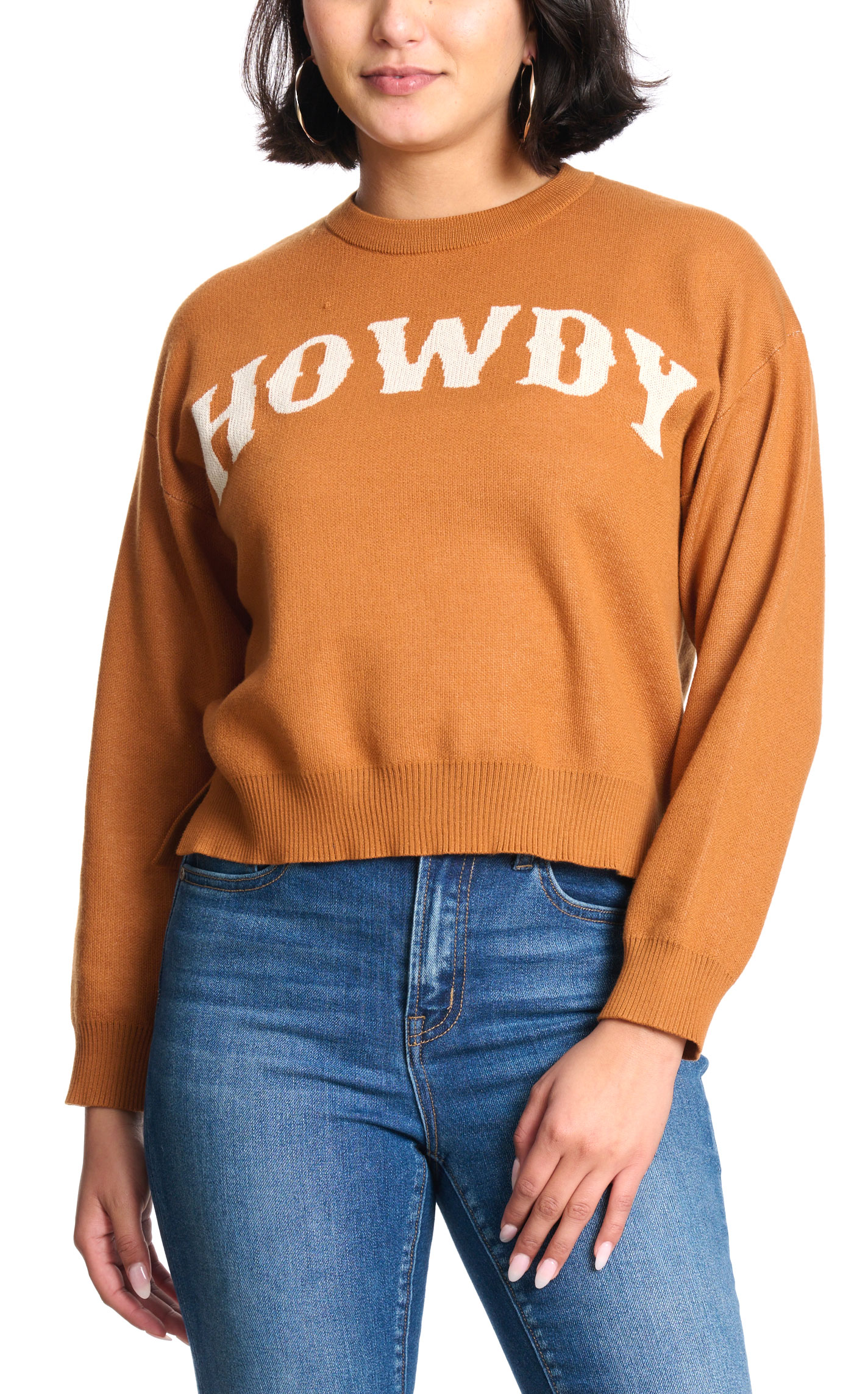Rockin C Women's Rust Howdy Sweater - Image 1