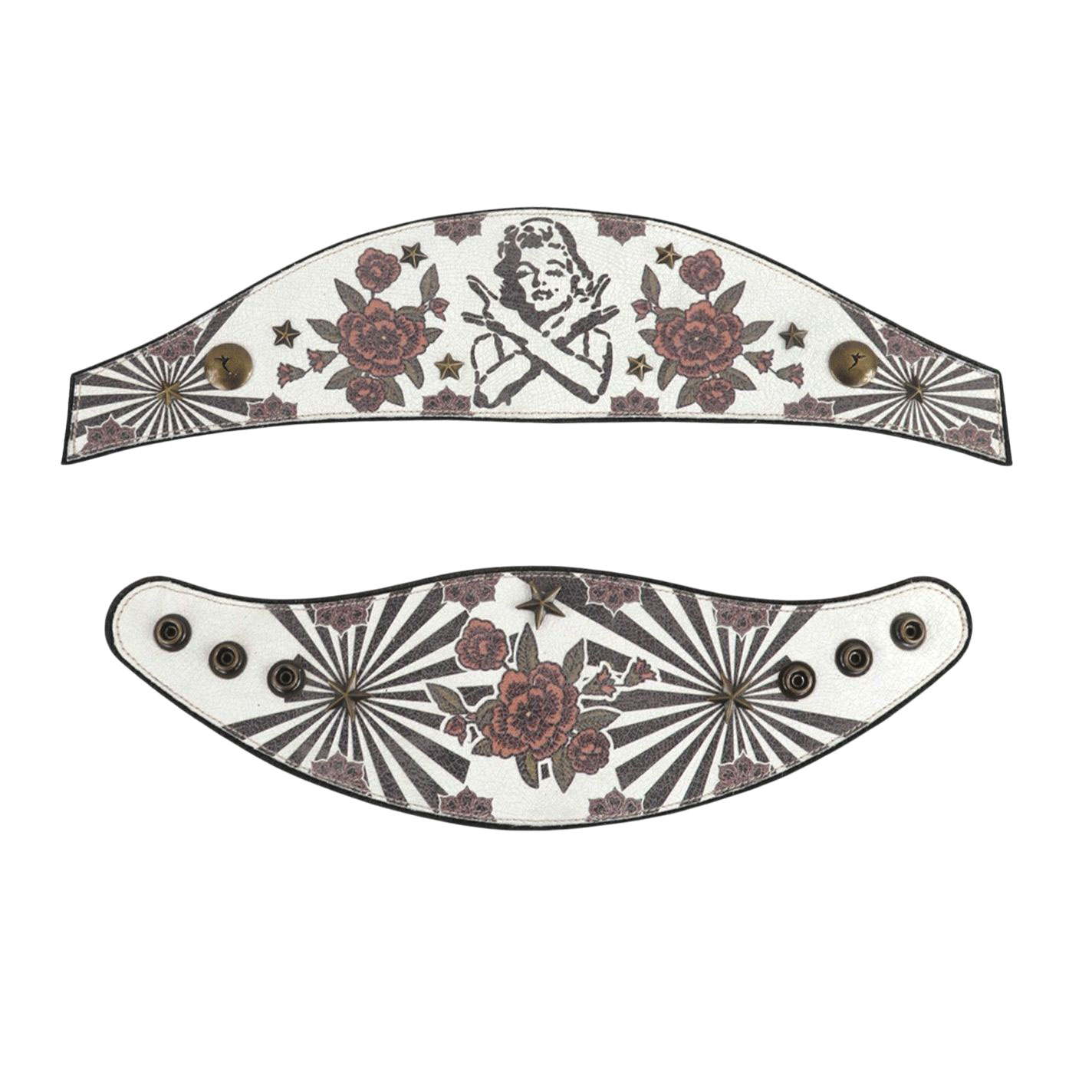 Agave Blue White Marilyn Monroe Printed Boot Lassos - Image 1