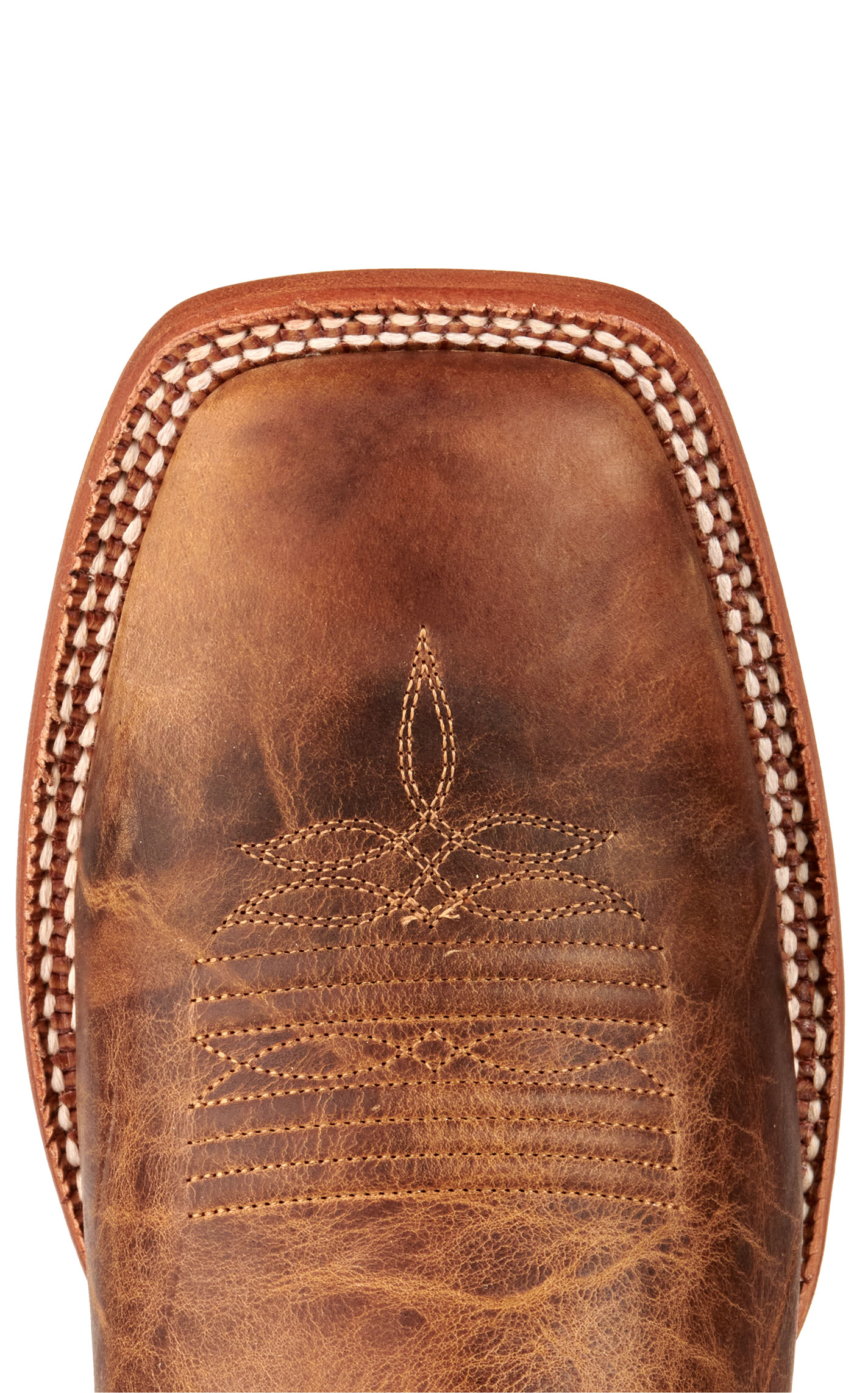 Ariat Men's Point Ryder Dry Creek Tan with Burnt Brown Wide Square Toe Cowboy Boots - Image 1