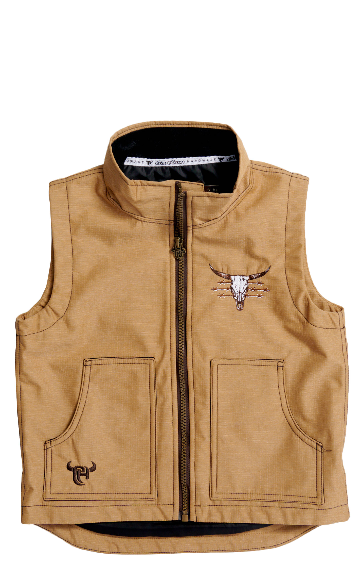 Cowboy Hardware Boy's Buckskin Logo Tech Vest - Image 1