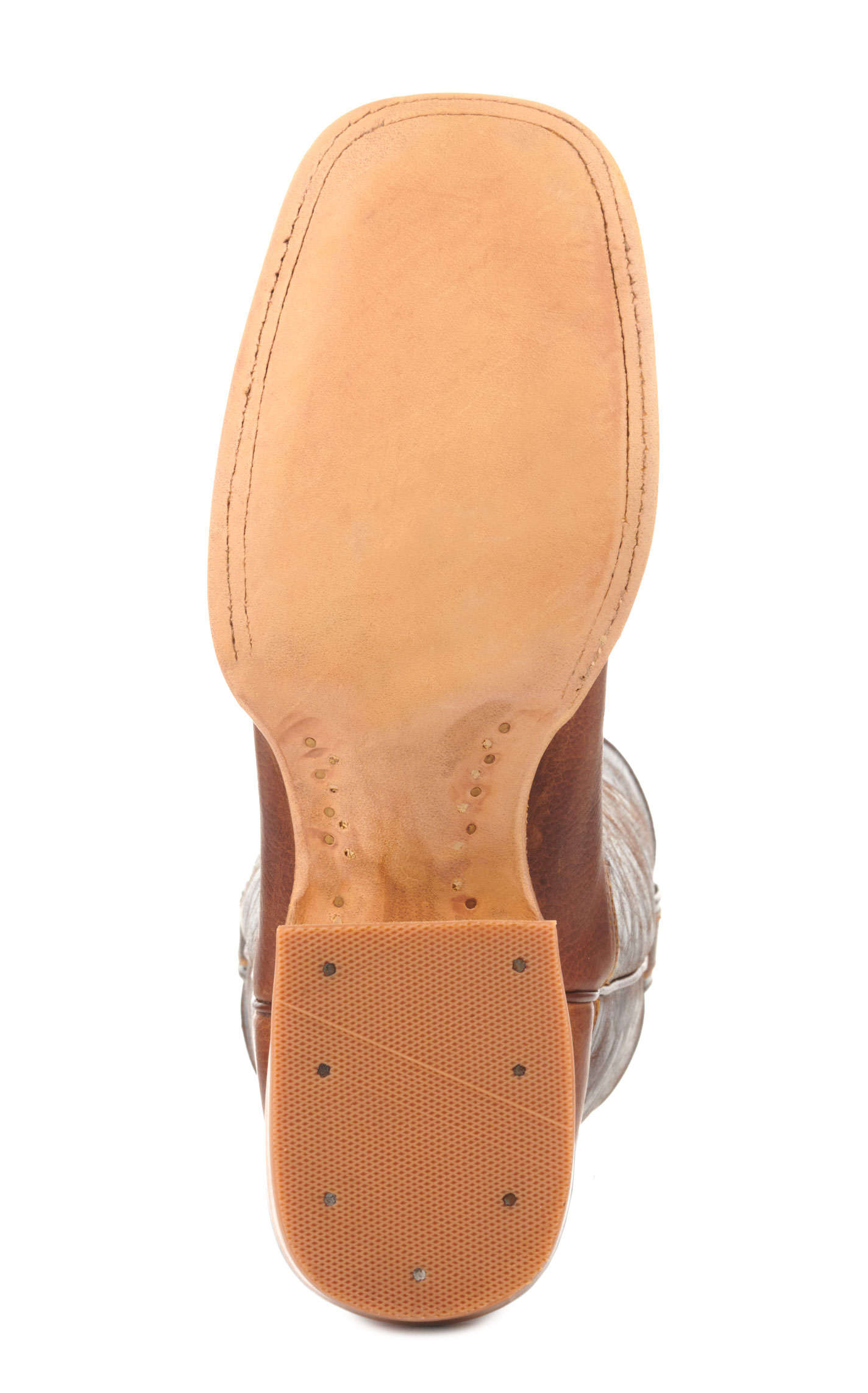 Hondo Men's Falcon Rust Oil-Tanned and Rust Brown Square Toe Cowboy Boots - Image 1