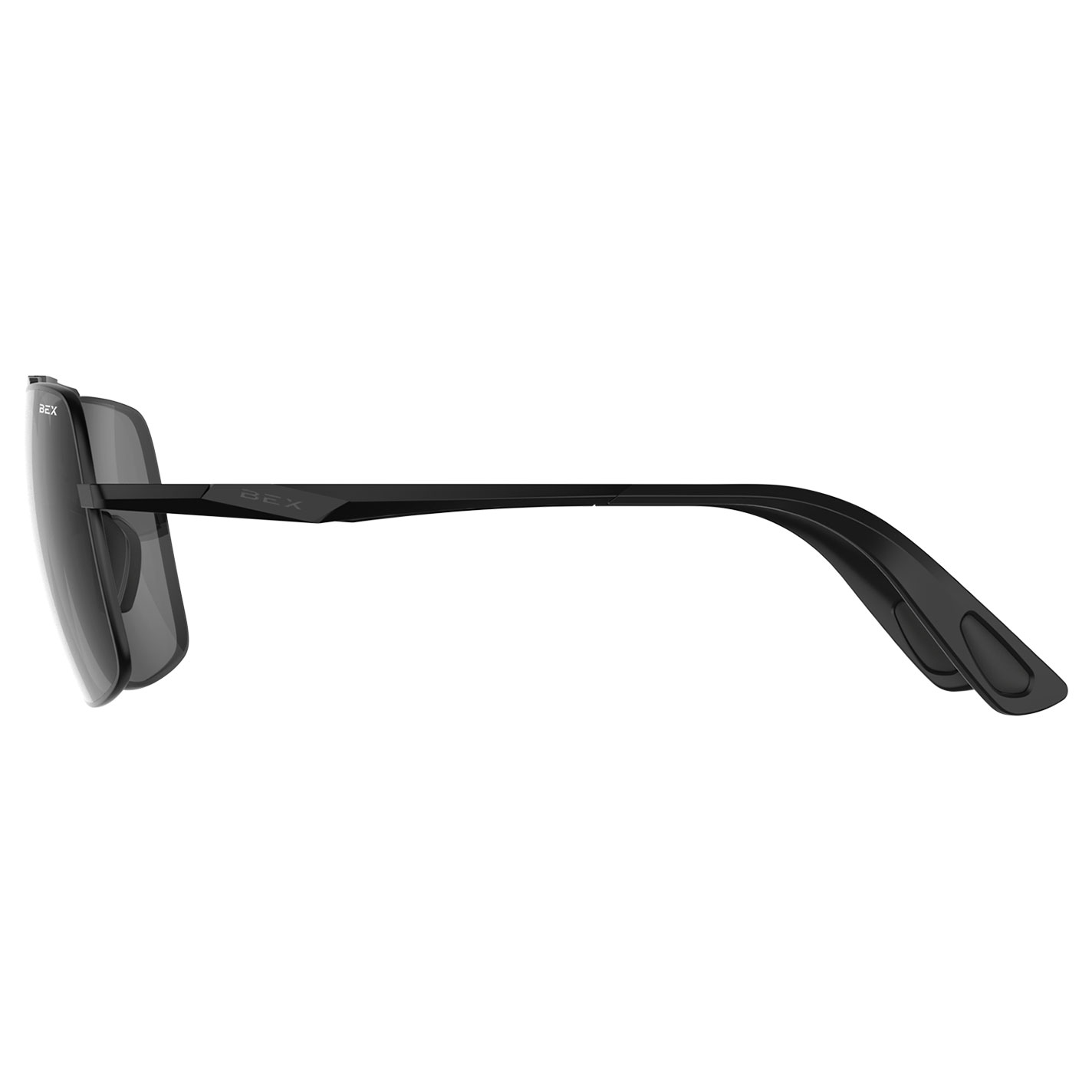 BEX Wing Matte Black Aviator Sunglasses - Image 1