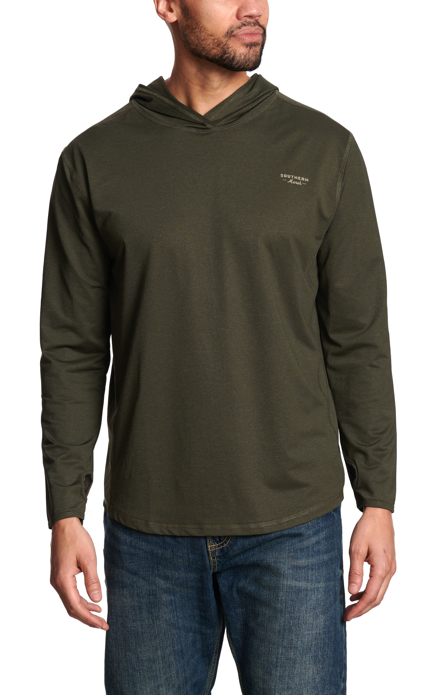 Southern Marsh Men's Field Green Hoodie - Image 1