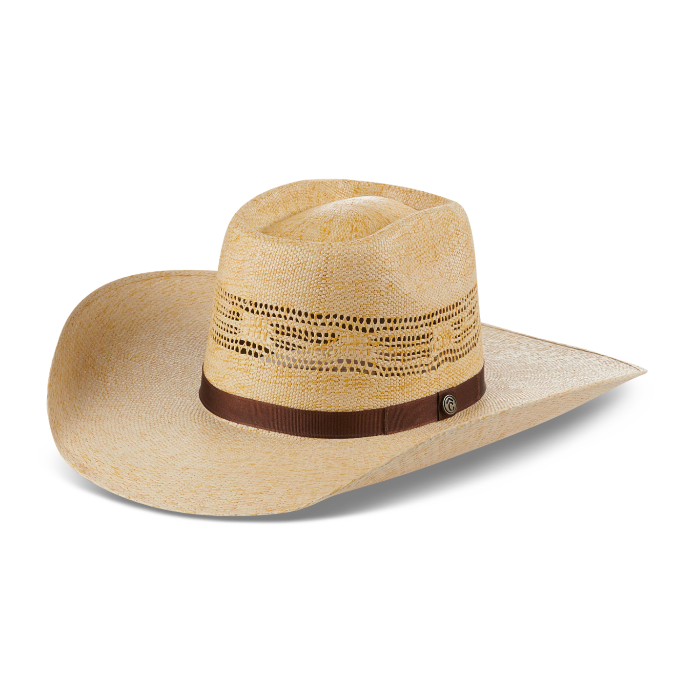 Rafter C Men's Rowdy Bangora Toasted Straw Brick Crown Cowboy Hat - Image 1