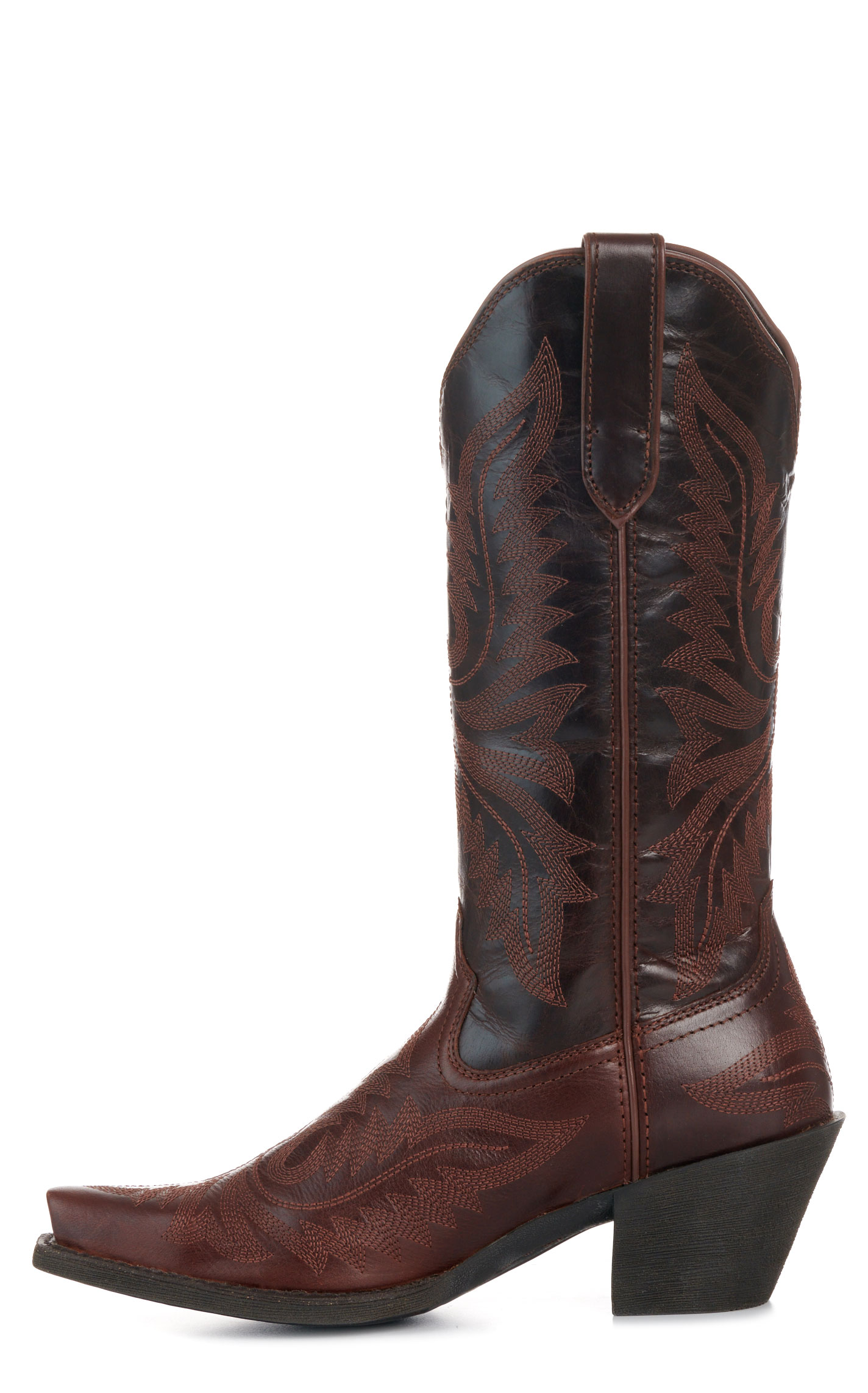 Ariat Women’s Round Up Collins Mahogany Snip Toe Cowboy Boots - Image 1