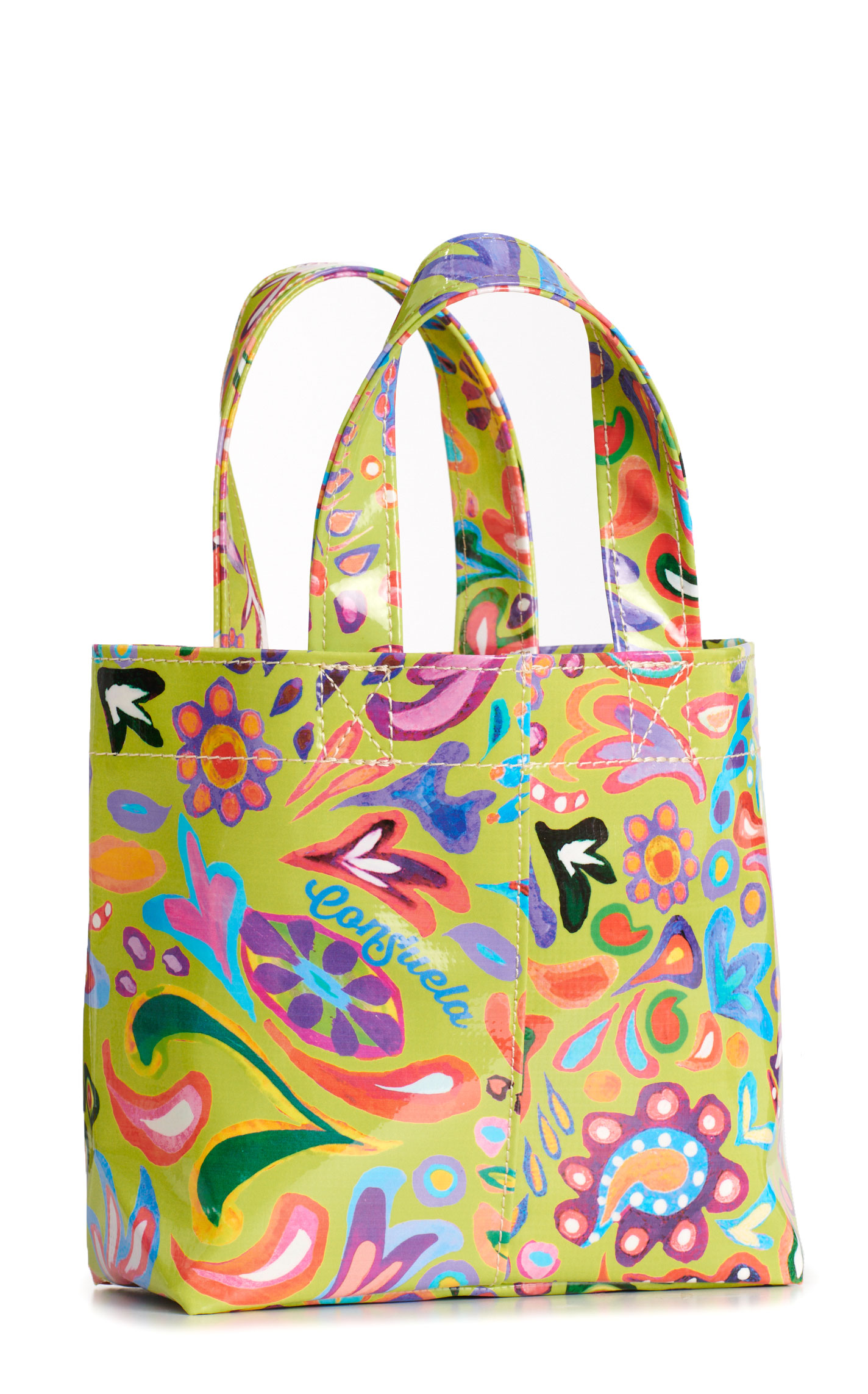 Consuela Limon Brightly Colorful Print Mini Tote Bag - Image 1