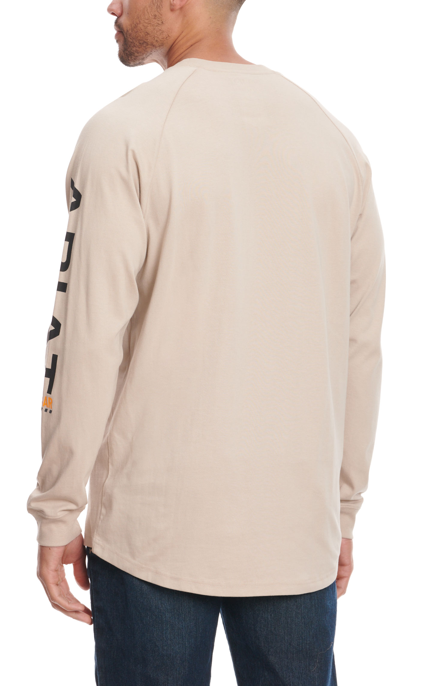 Ariat Rebar Men's Khaki Long Sleeve Work T-Shirt - Image 1