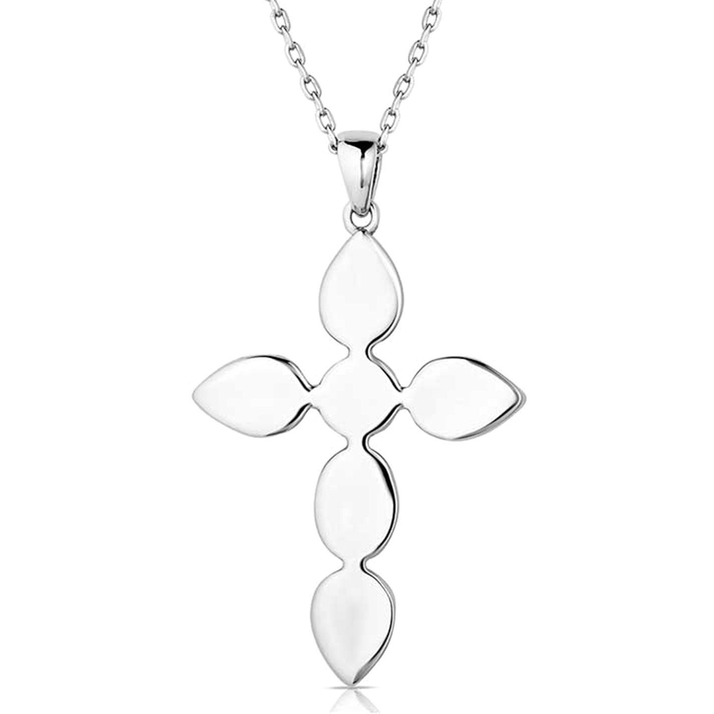 Montana Silversmiths Silver & Turquoise Cross Necklace - Image 1