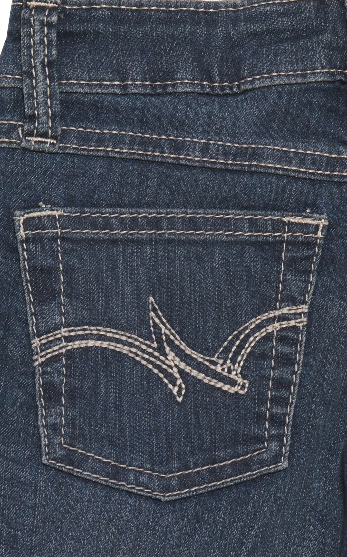 Wrangler Girls' Premium Patch Dark Wash Low Rise Boot Cut Jeans - Image 1